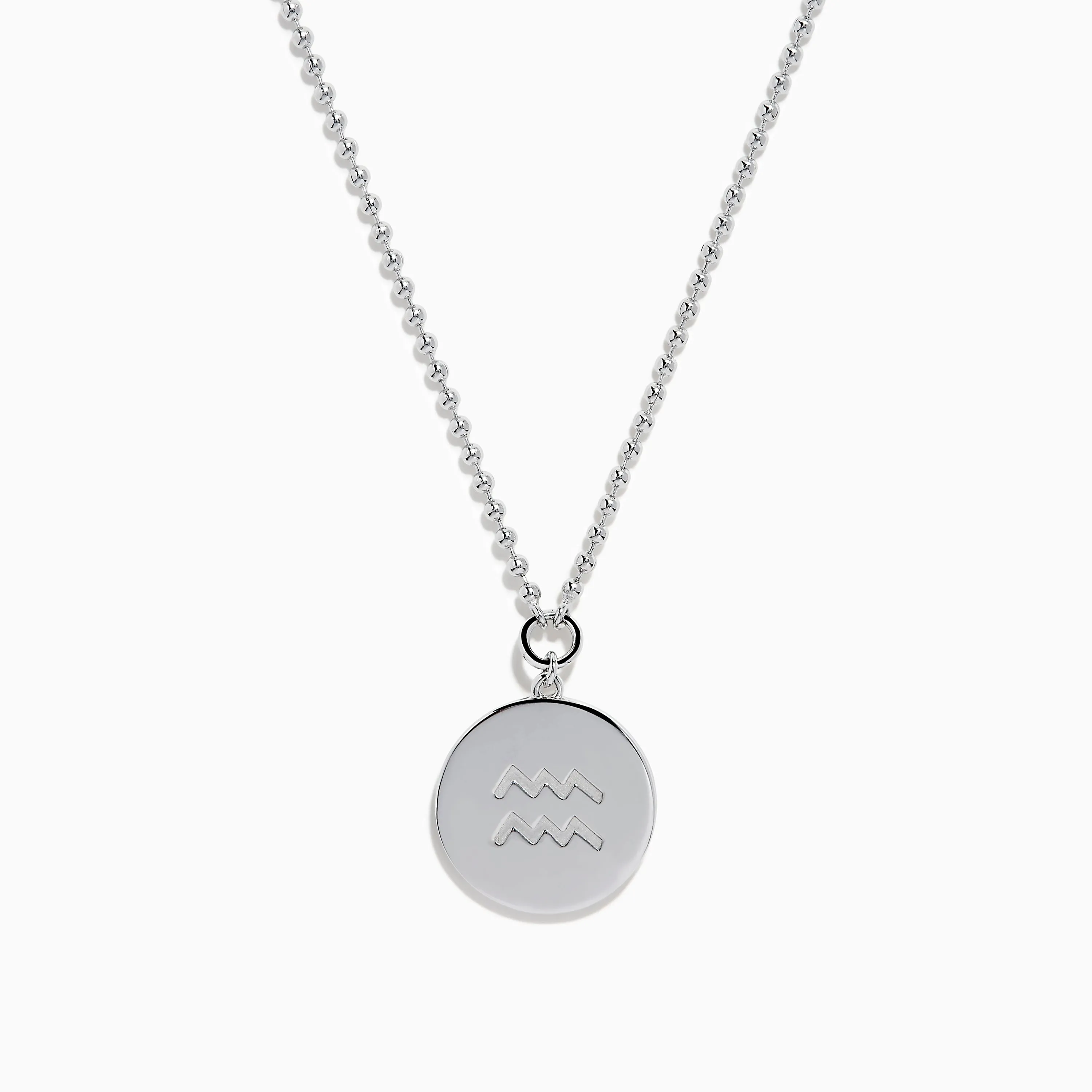 Zodiac 925 Sterling Silver and Diamond Aquarius Necklace sold by Effy product image thumbnail 2