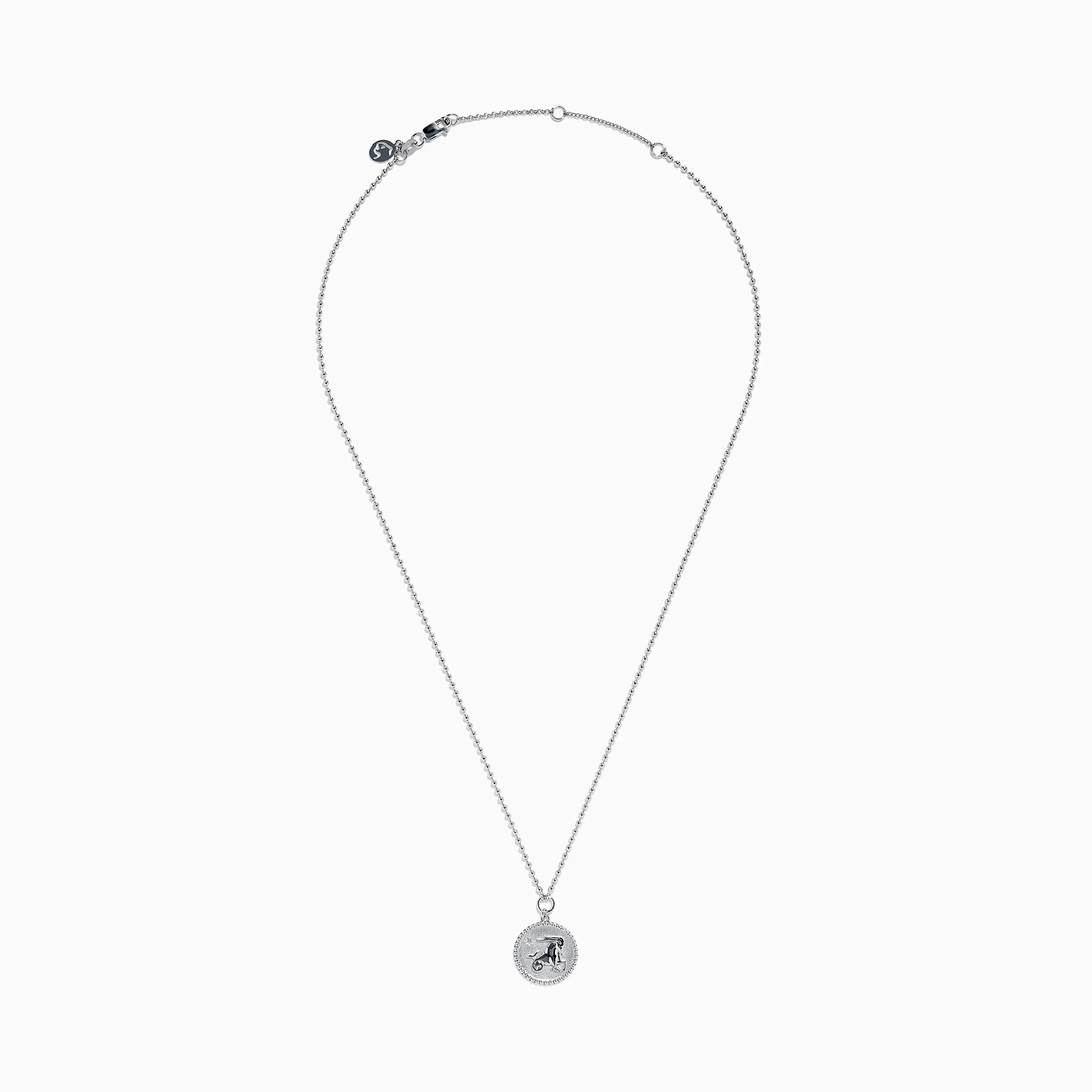 Zodiac 925 Sterling Silver and Diamond Capricorn Necklace sold by Effy product image thumbnail 4