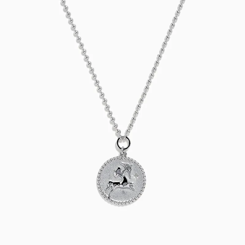 Zodiac 925 Sterling Silver and Diamond Sagittarius Necklace sold by Effy