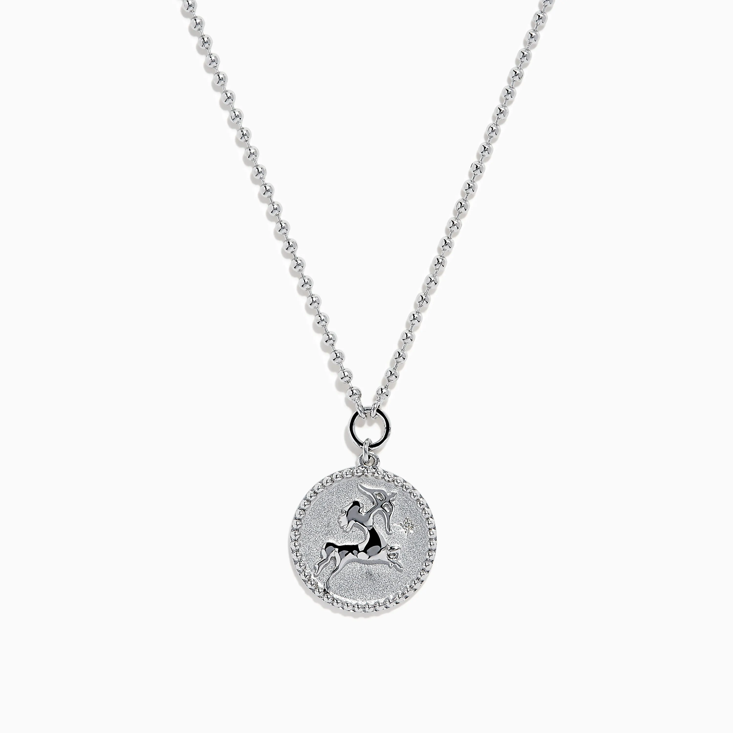 Zodiac 925 Sterling Silver and Diamond Sagittarius Necklace sold by Effy
