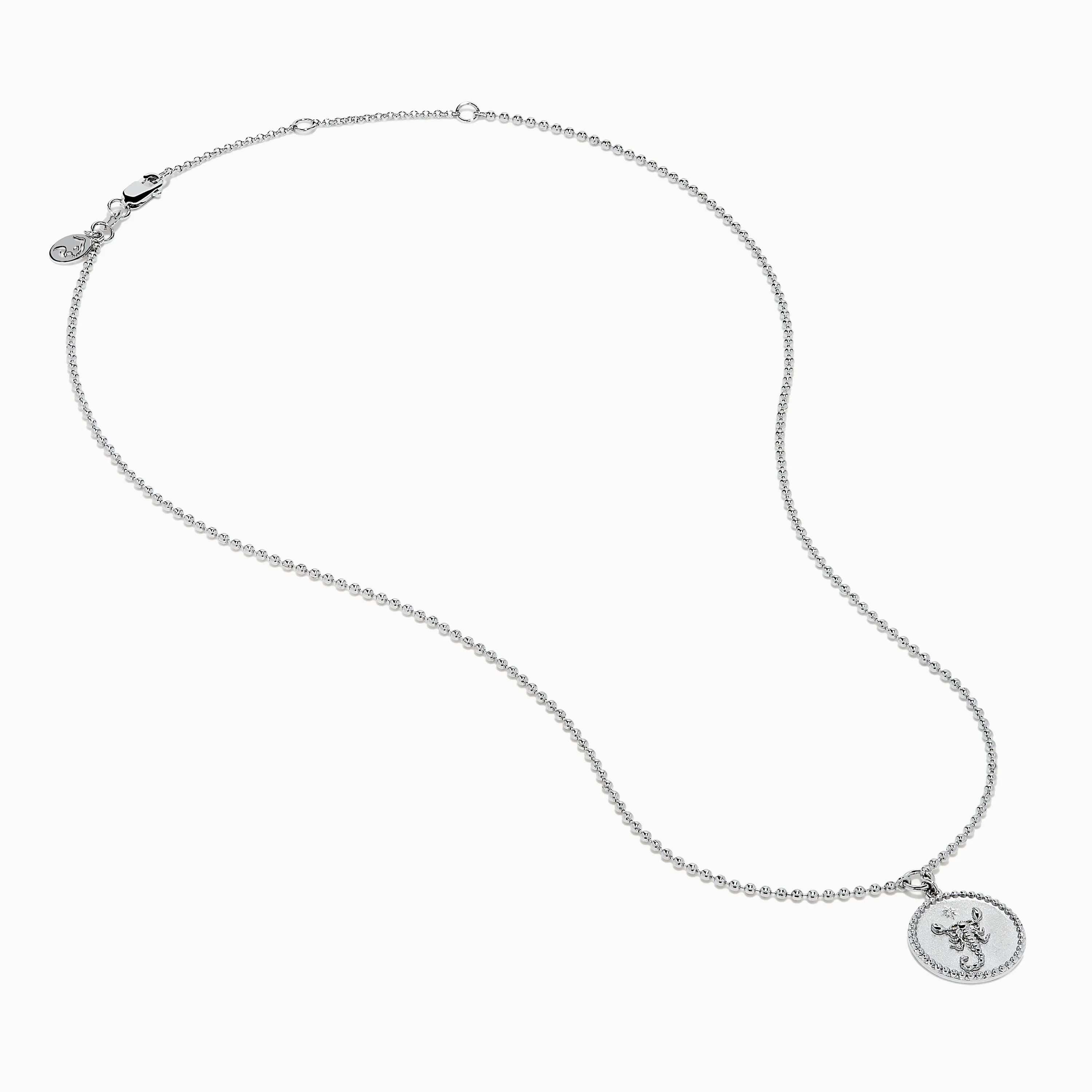 Zodiac 925 Sterling Silver and Diamond Scorpio Necklace sold by Effy product image thumbnail 3