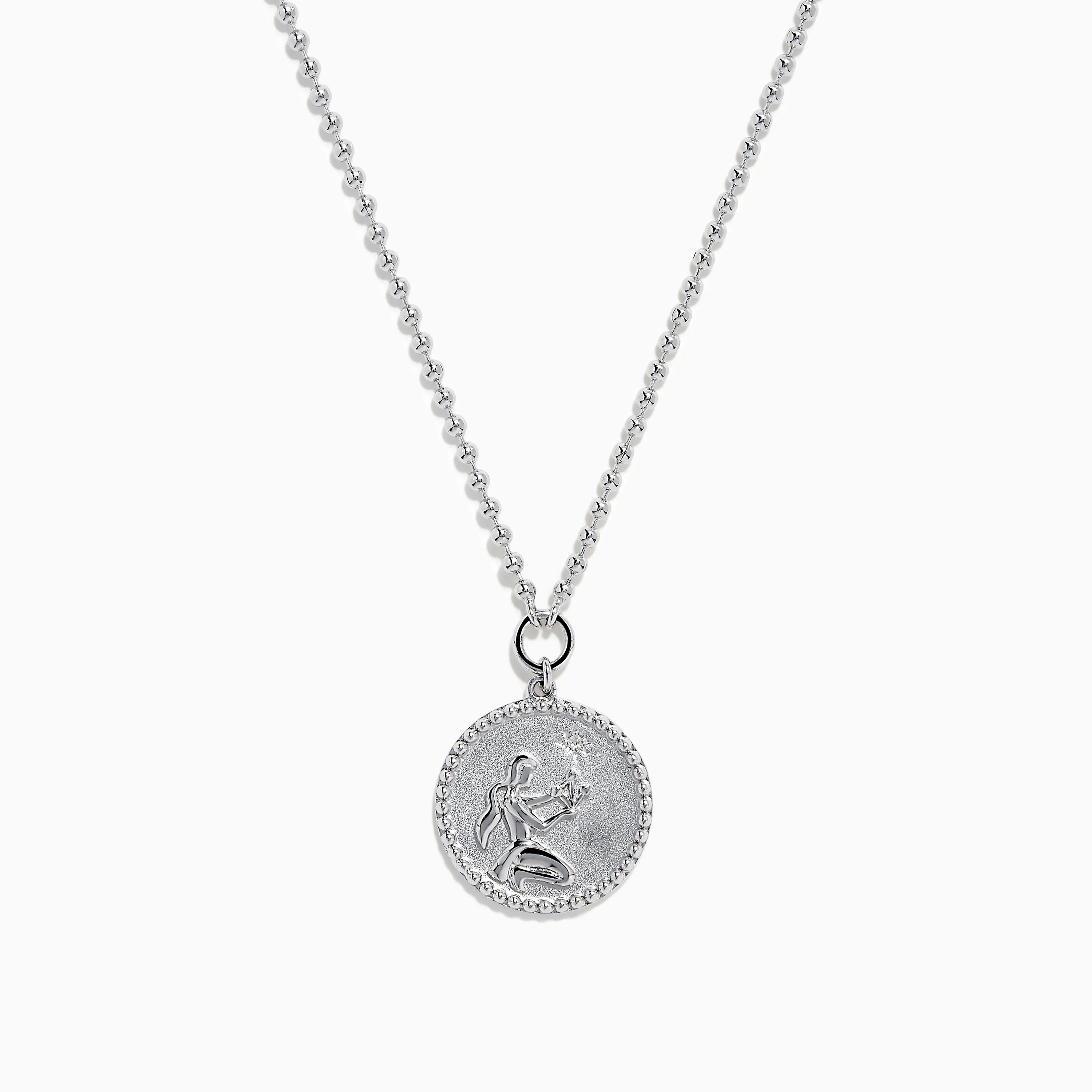 Zodiac 925 Sterling Silver and Diamond Virgo Necklace sold by Effy