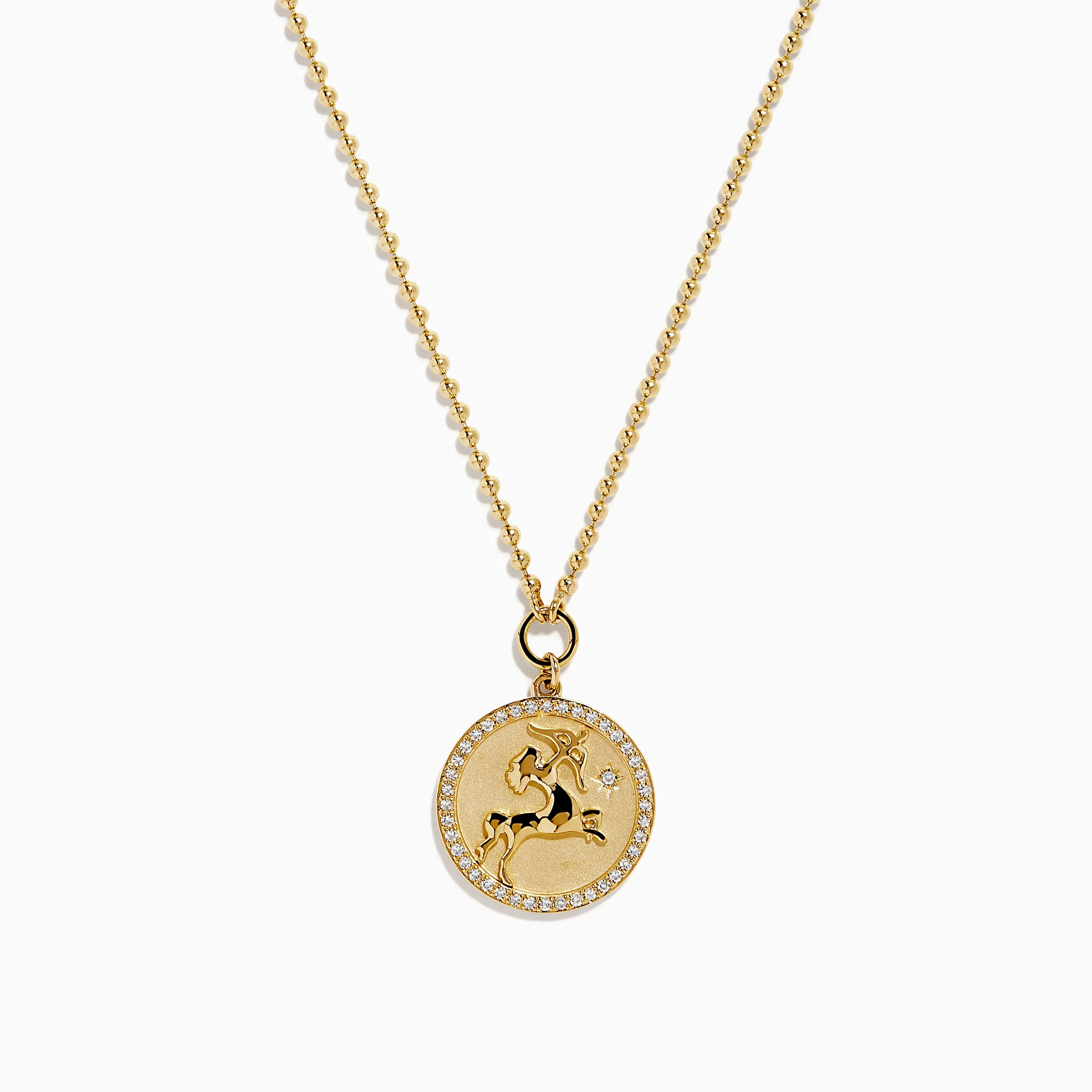 Zodiac 14K Yellow Gold and Diamond Sagittarius Necklace sold by Effy