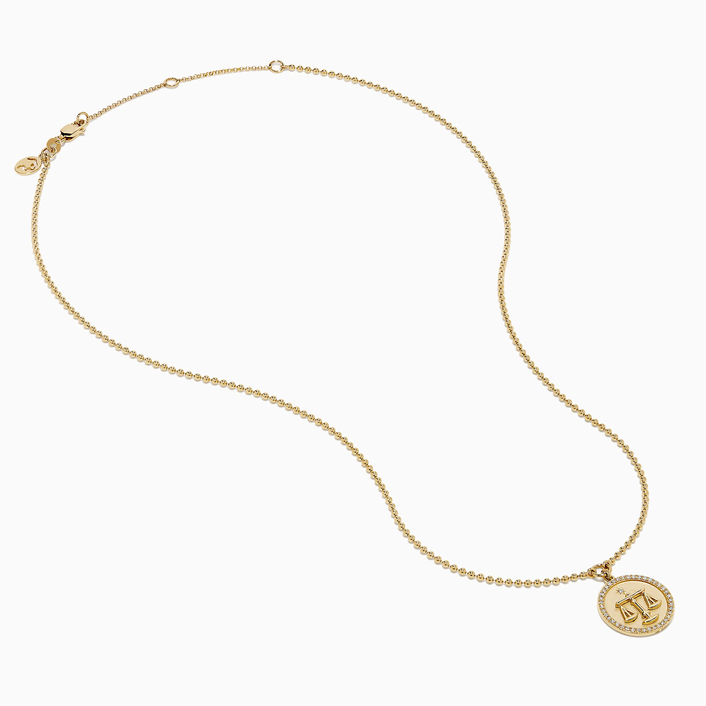 Zodiac 14K Yellow Gold and Diamond Libra Necklace sold by Effy product image thumbnail 3