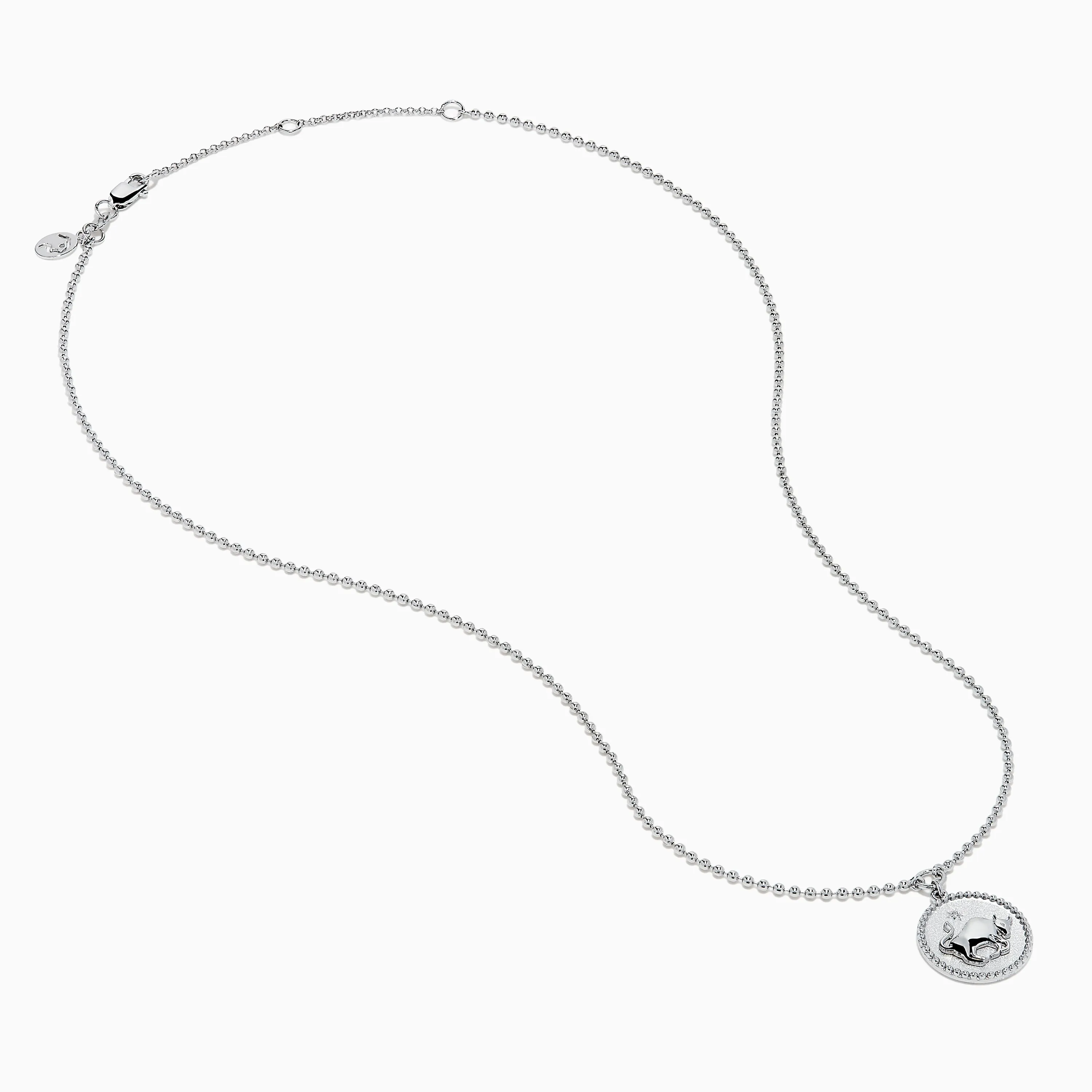 Zodiac 925 Sterling Silver and Diamond Taurus Necklace sold by Effy product image thumbnail 3