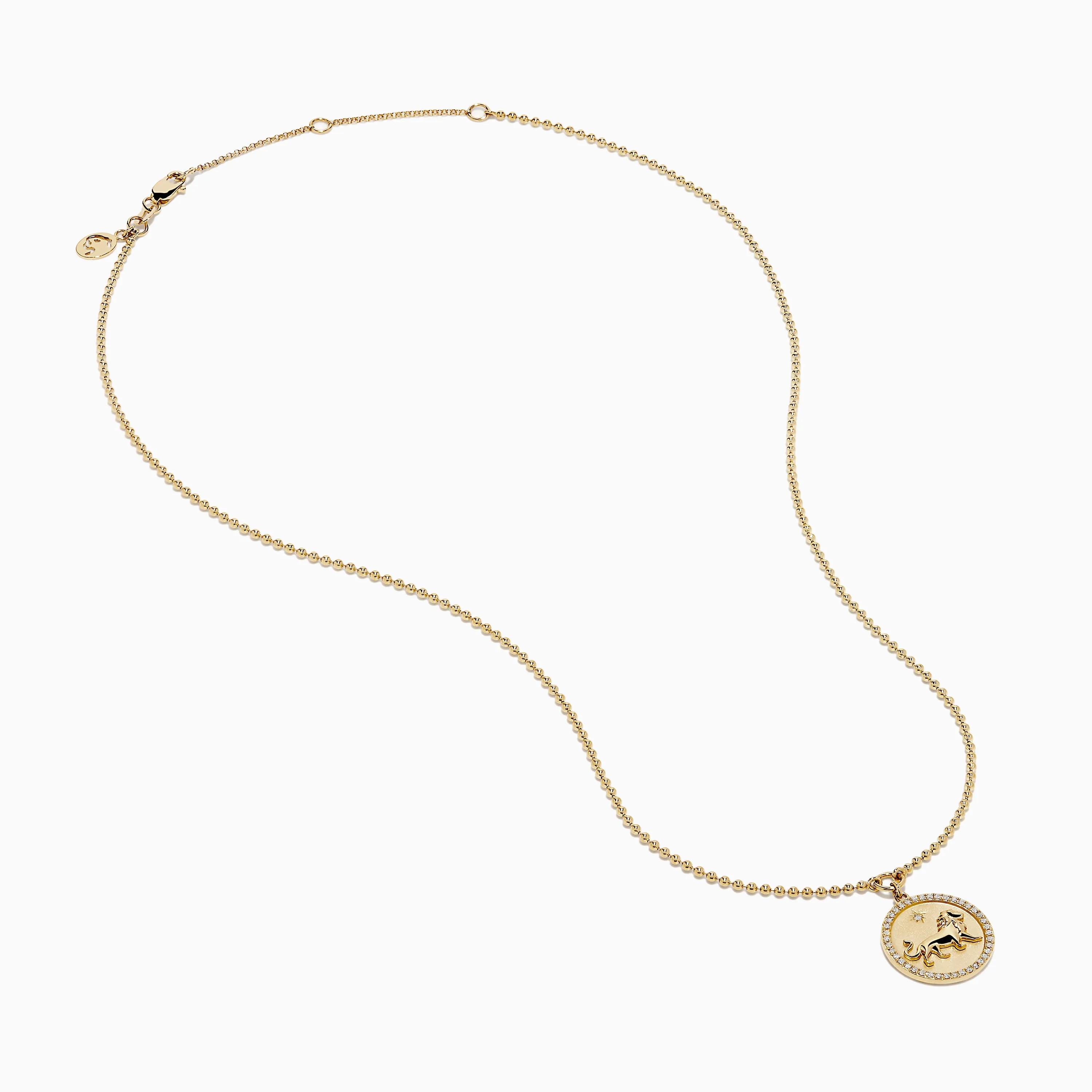 Zodiac 14K Yellow Gold and Diamond Leo Necklace sold by Effy product image thumbnail 3