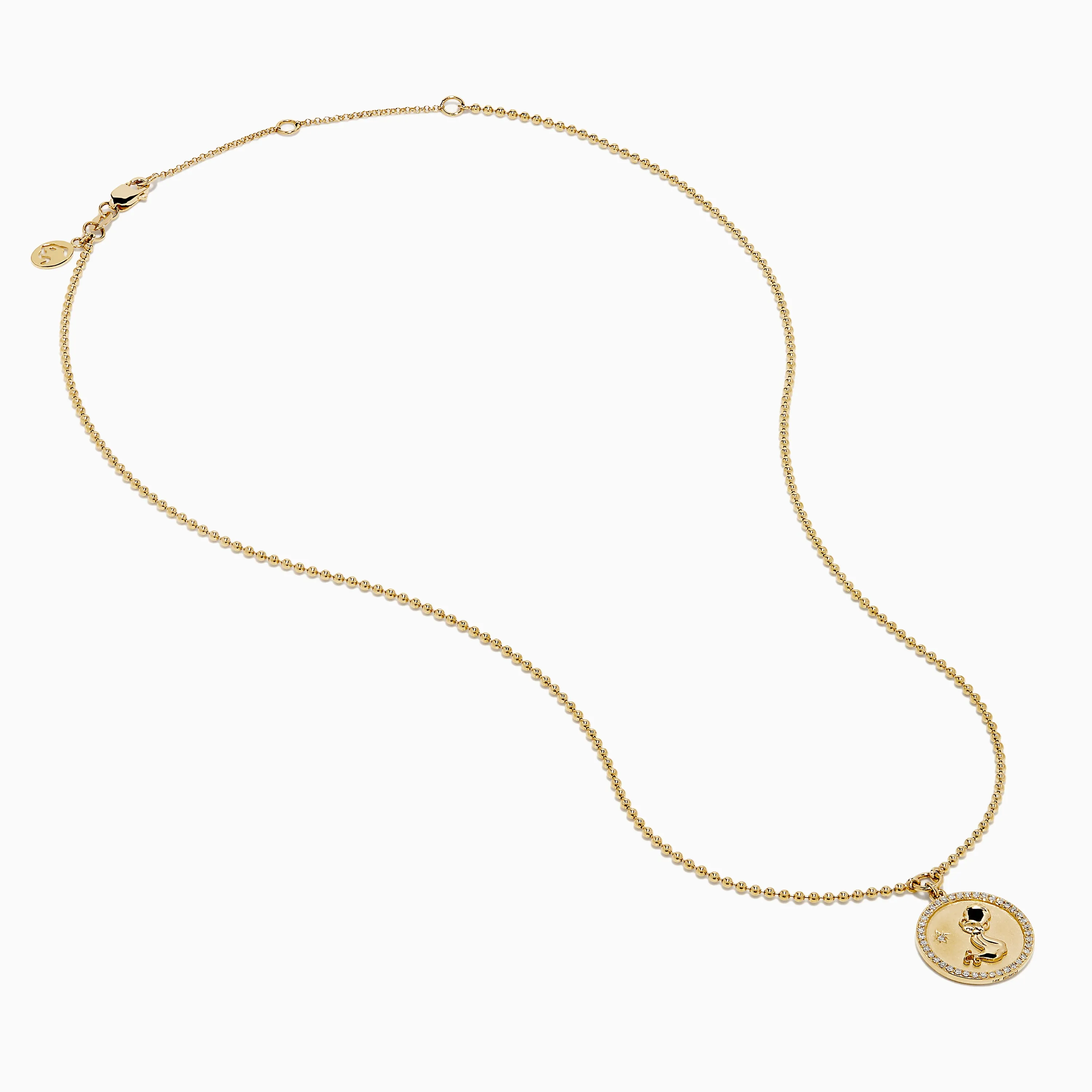 Zodiac 14K Yellow Gold and Diamond Aquarius Necklace sold by Effy product image thumbnail 3