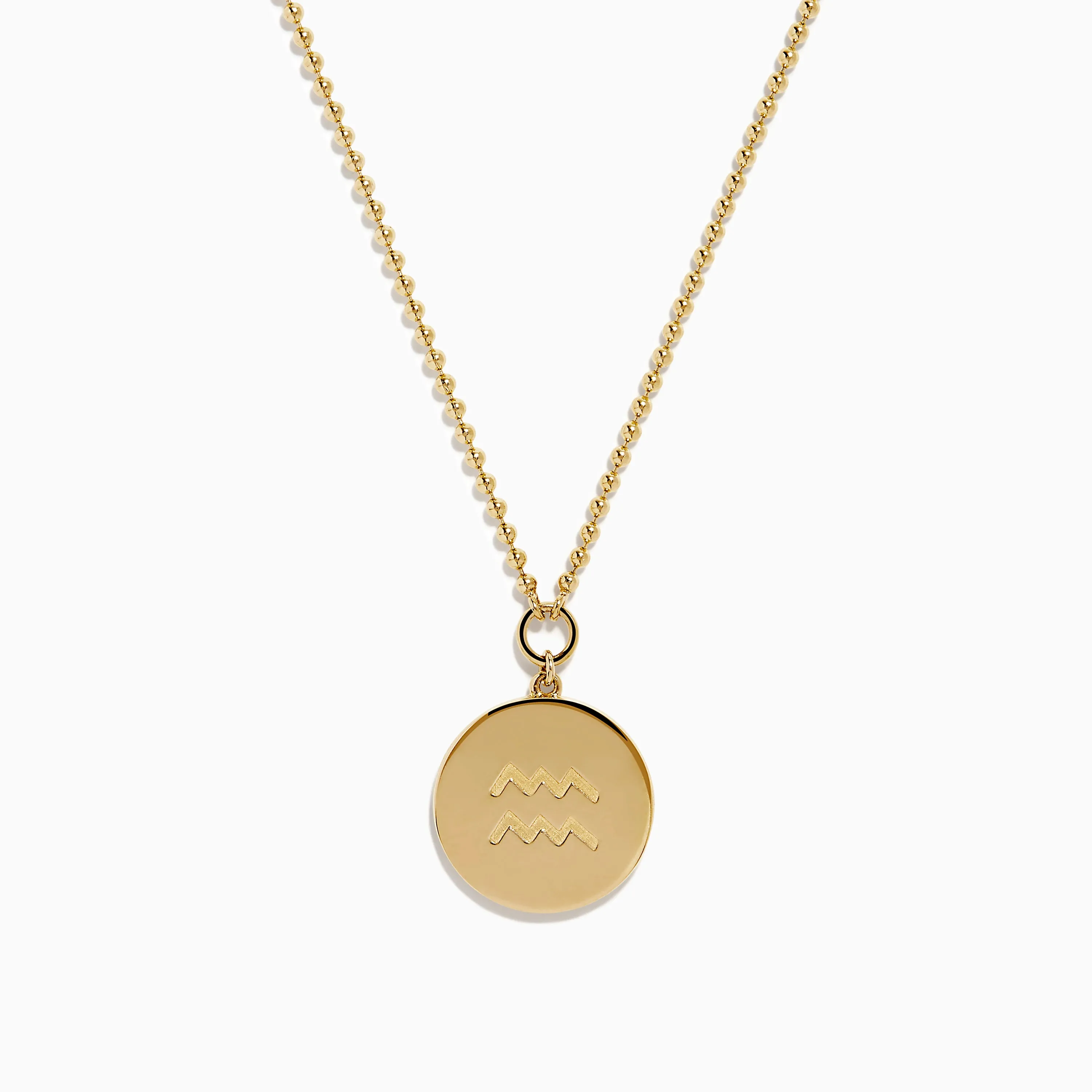Zodiac 14K Yellow Gold and Diamond Aquarius Necklace sold by Effy product image thumbnail 2