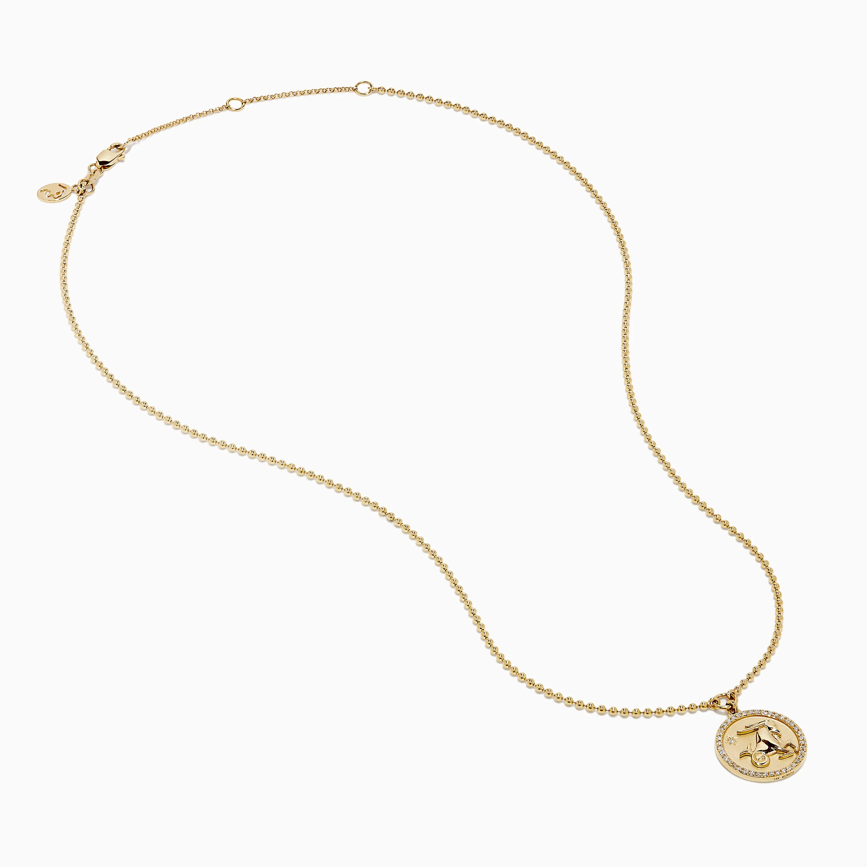 Zodiac 14K Yellow Gold and Diamond Capricorn Necklace sold by Effy product image thumbnail 3