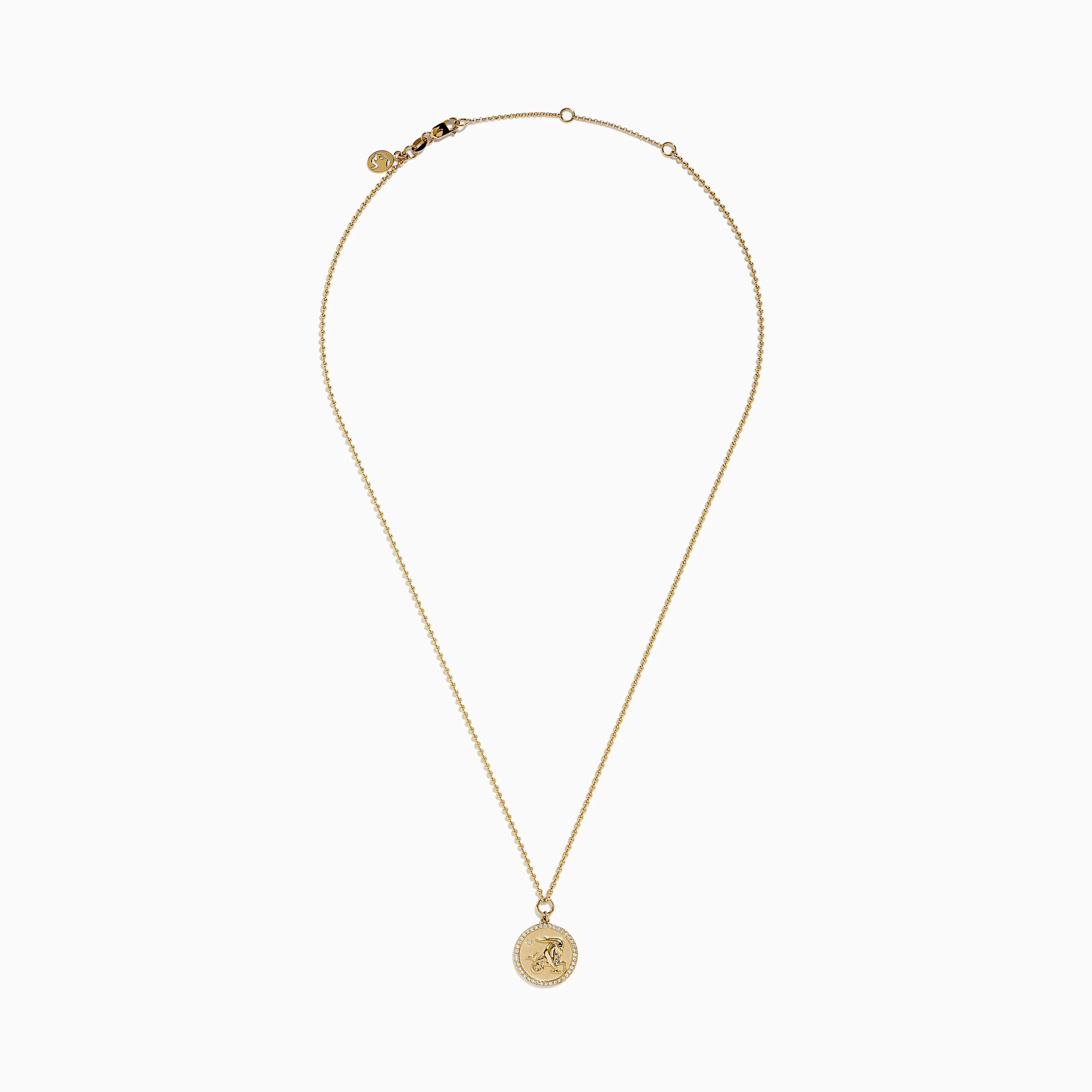Zodiac 14K Yellow Gold and Diamond Capricorn Necklace sold by Effy product image thumbnail 4