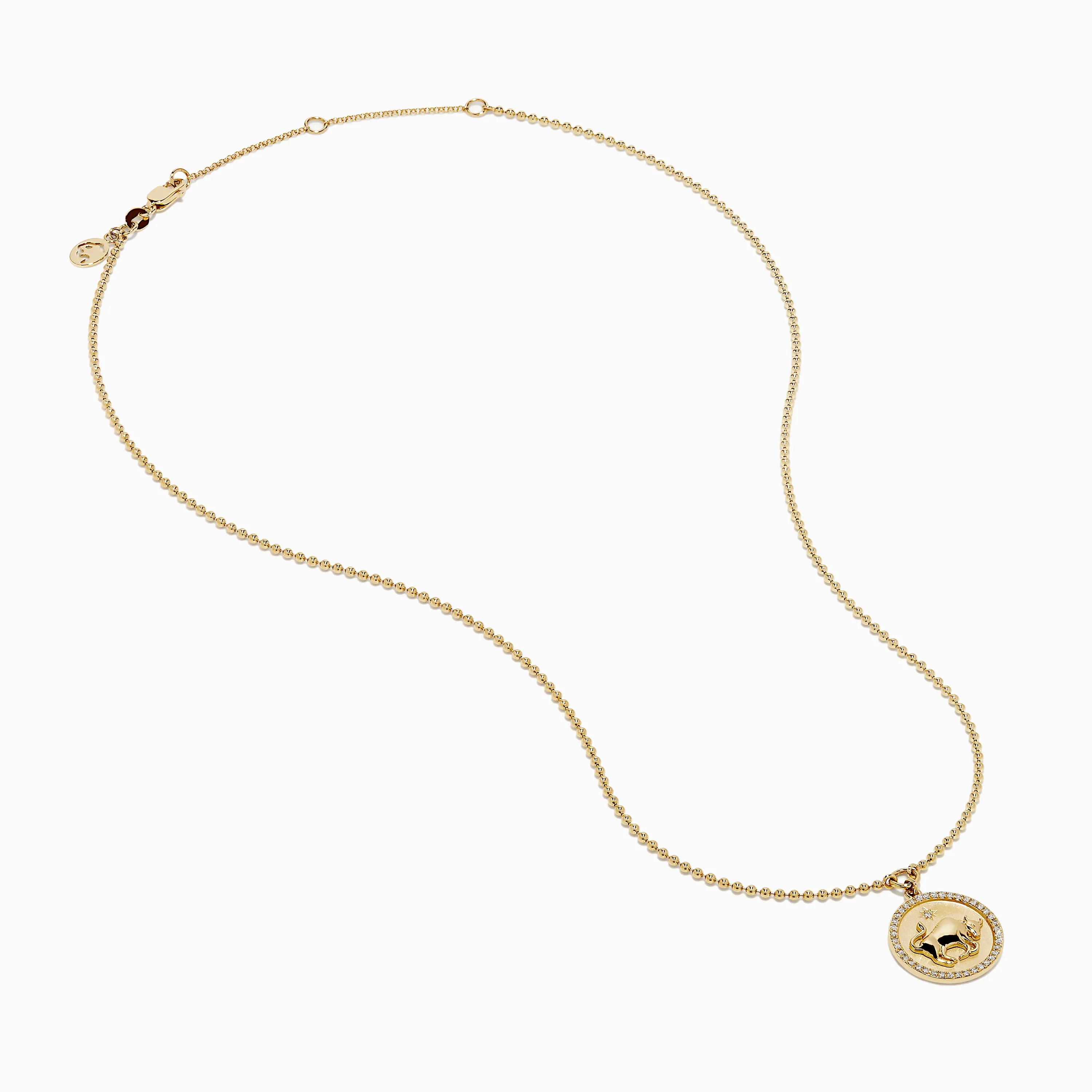Zodiac 14K Yellow Gold and Diamond Taurus Necklace sold by Effy product image thumbnail 3