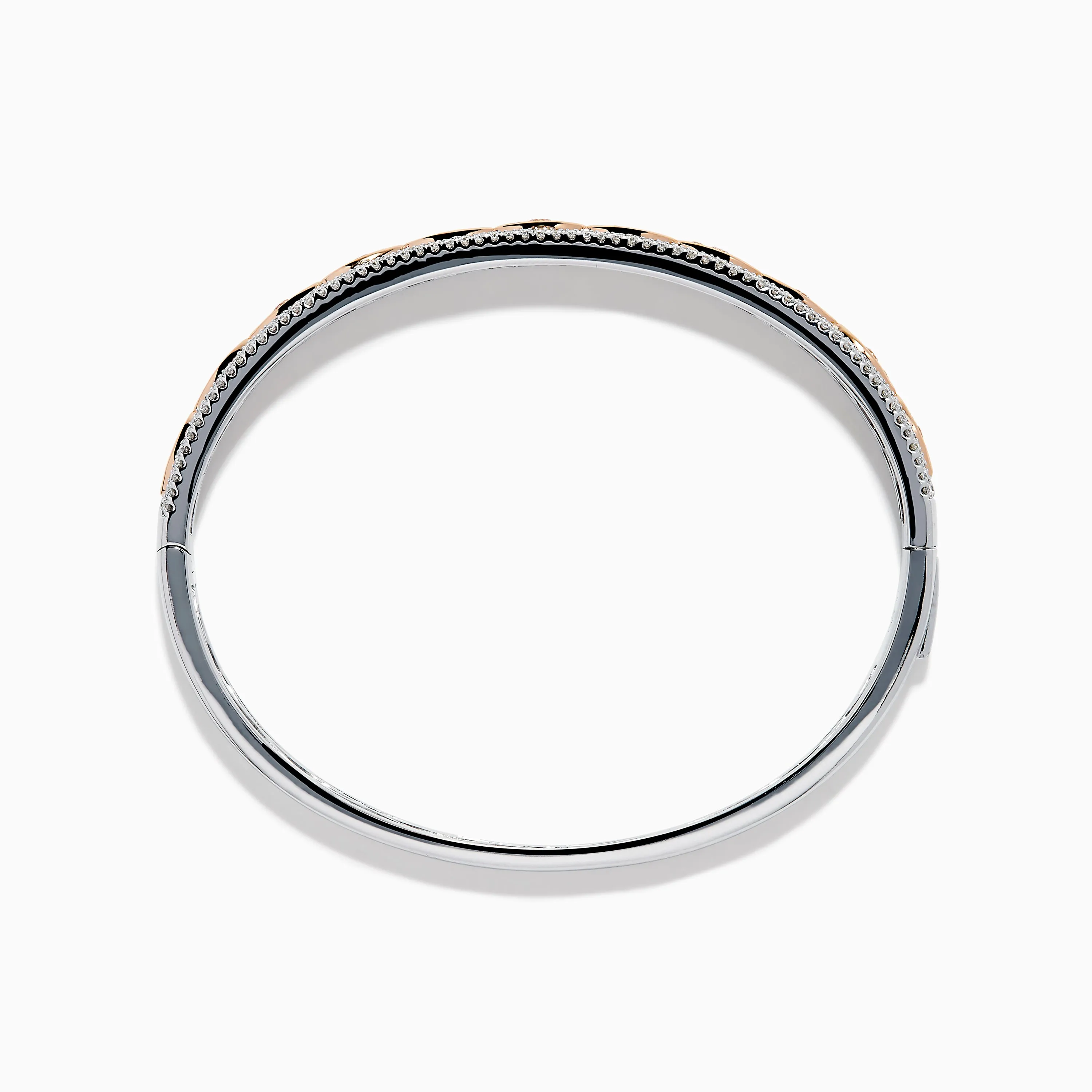 14K Two-Tone Gold Pink and White Diamond Bangle sold by Effy product image thumbnail 3