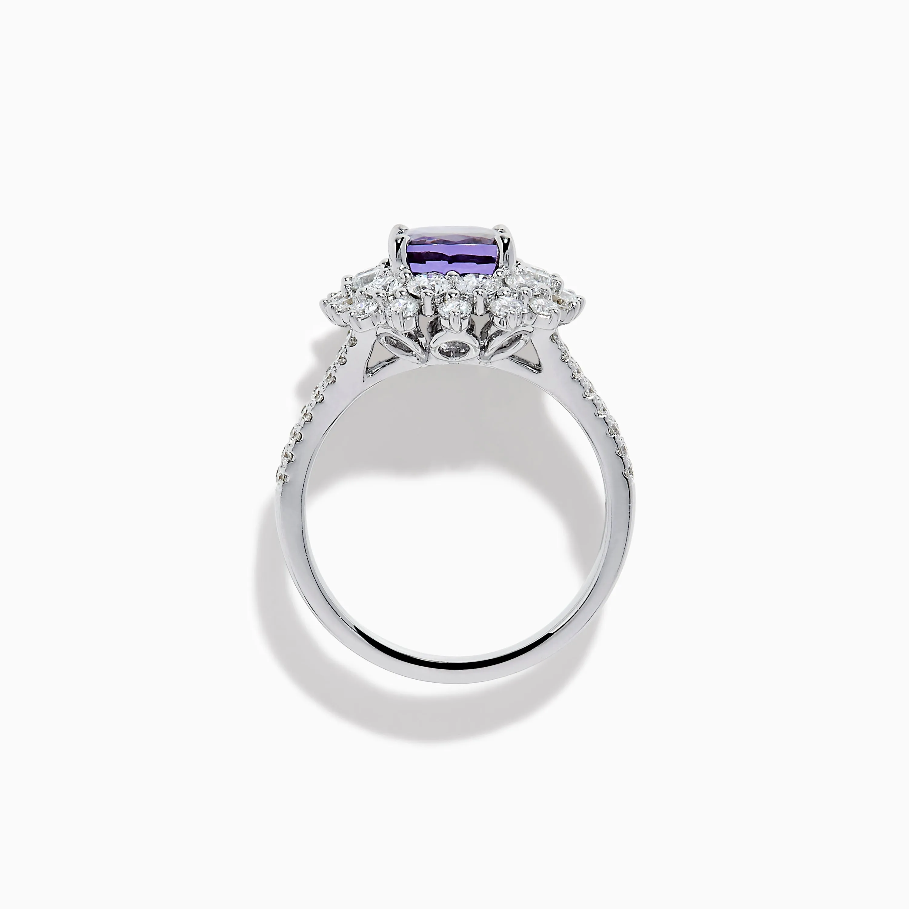 18K White Gold GIA Certified Zoisite and Diamond Ring sold by Effy product image thumbnail 3