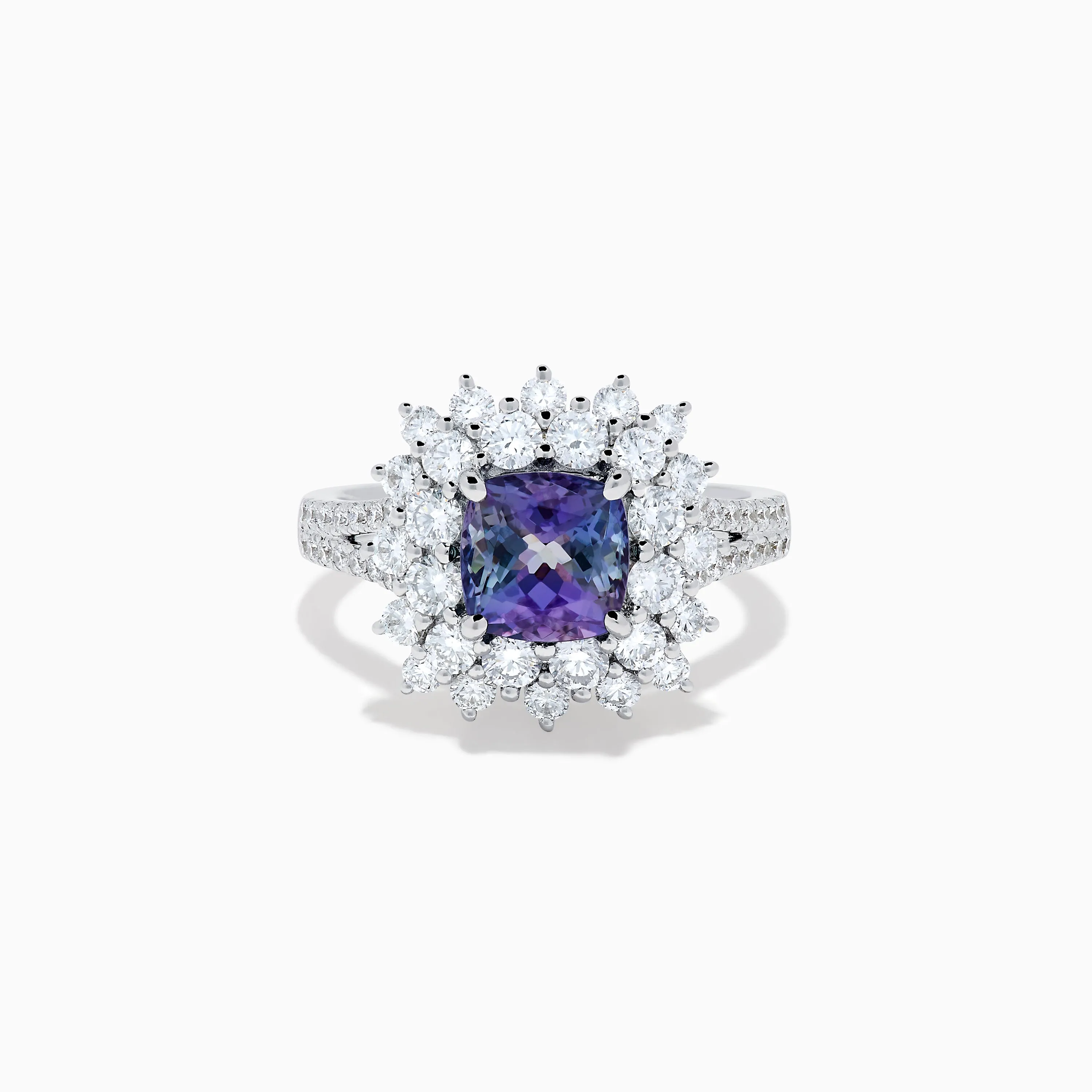 18K White Gold GIA Certified Zoisite and Diamond Ring sold by Effy