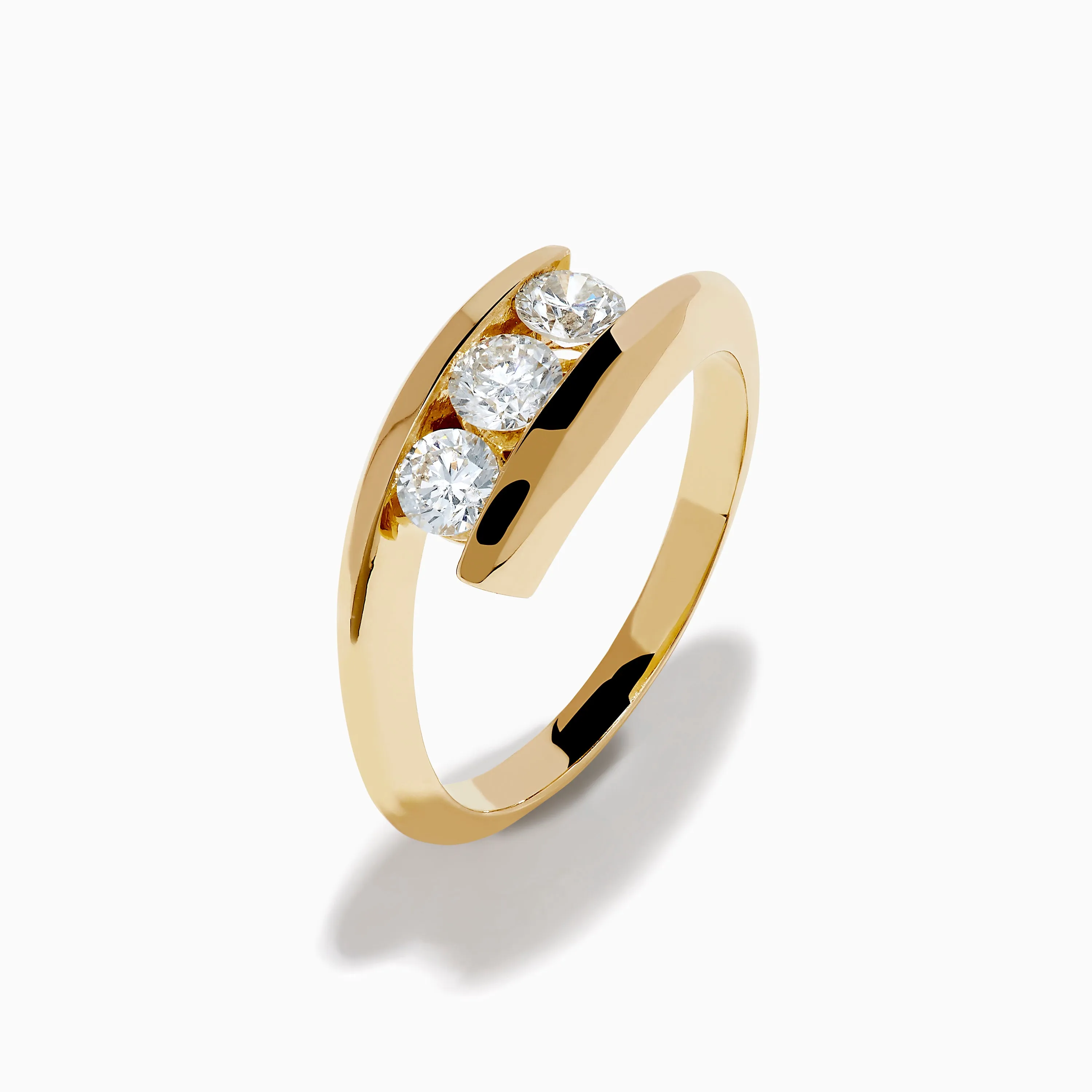 D'Oro 14K Yellow Gold Diamond Bypass Ring sold by Effy product image thumbnail 4
