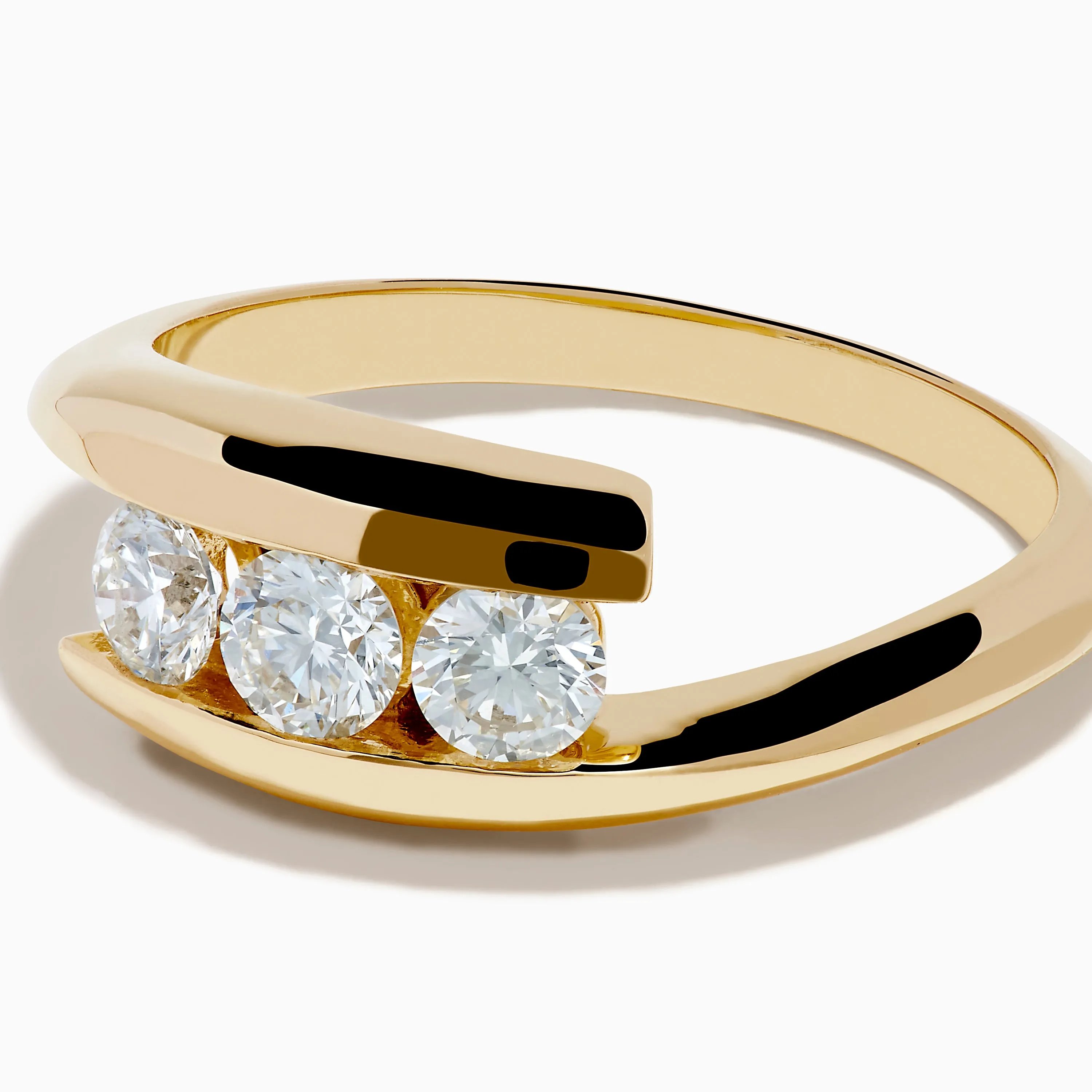 D'Oro 14K Yellow Gold Diamond Bypass Ring sold by Effy product image thumbnail 2