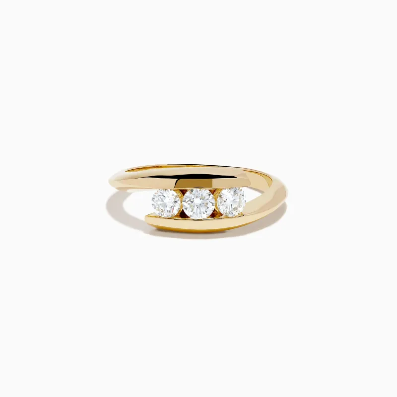 D'Oro 14K Yellow Gold Diamond Bypass Ring sold by Effy