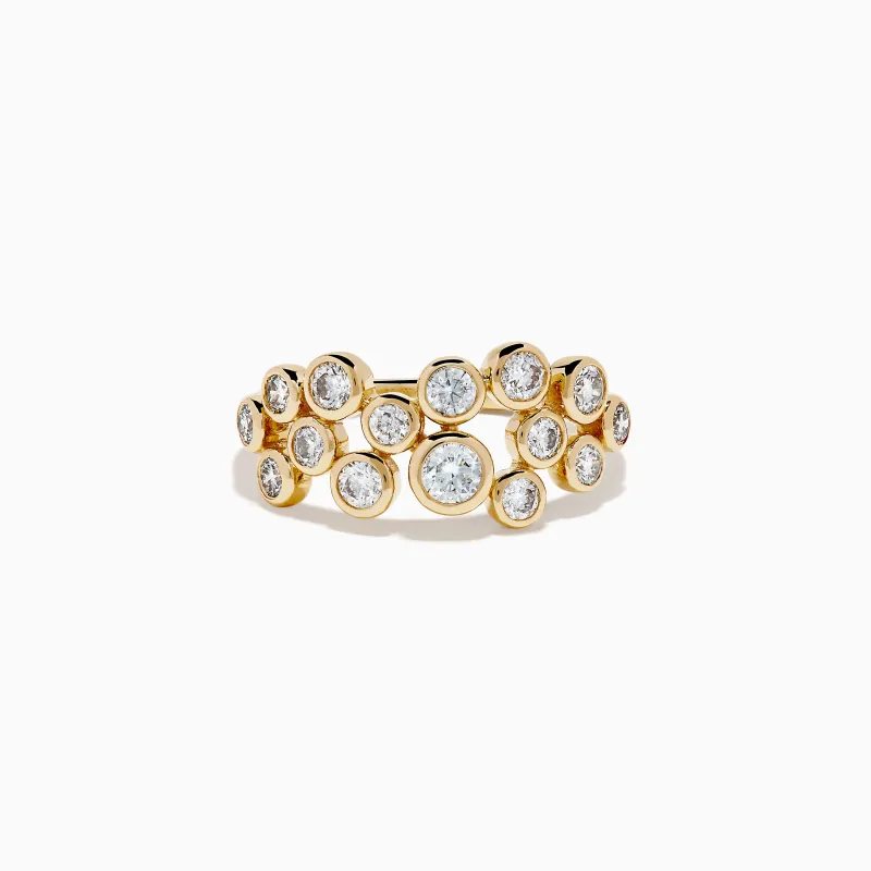 D'Oro 14K Yellow Gold Bezel Set Diamond Band sold by Effy