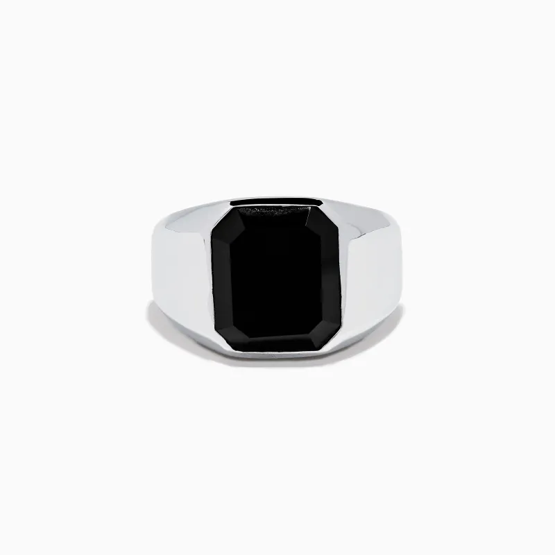 Men's 925 Sterling Silver Onyx Ring sold by Effy