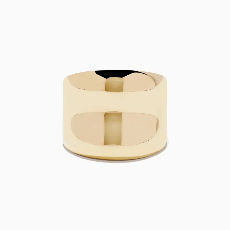 14K Yellow Gold Polish Wide Concave Band sold by Effy