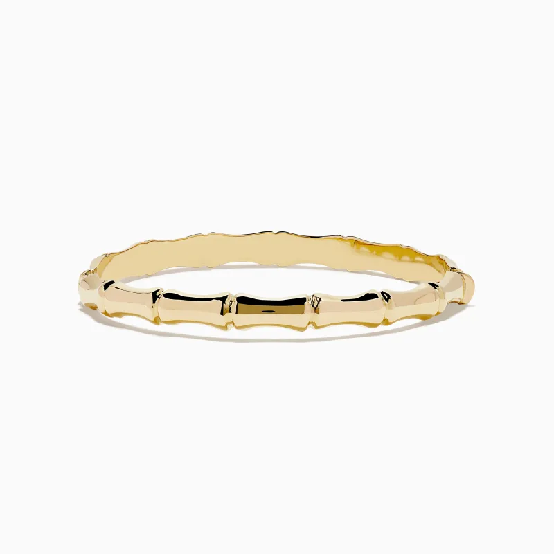 14K Yellow Gold Bamboo Hinge Bangle sold by Effy
