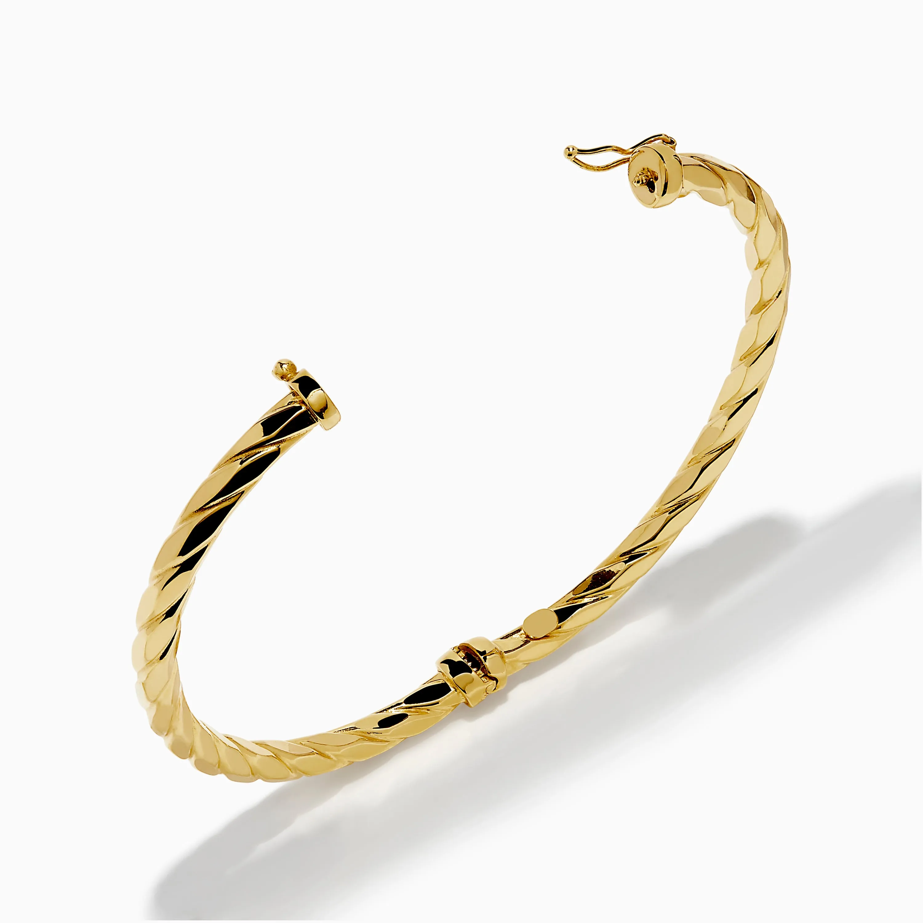 14K Yellow Gold Hammered Hinge Bangle sold by Effy product image thumbnail 2