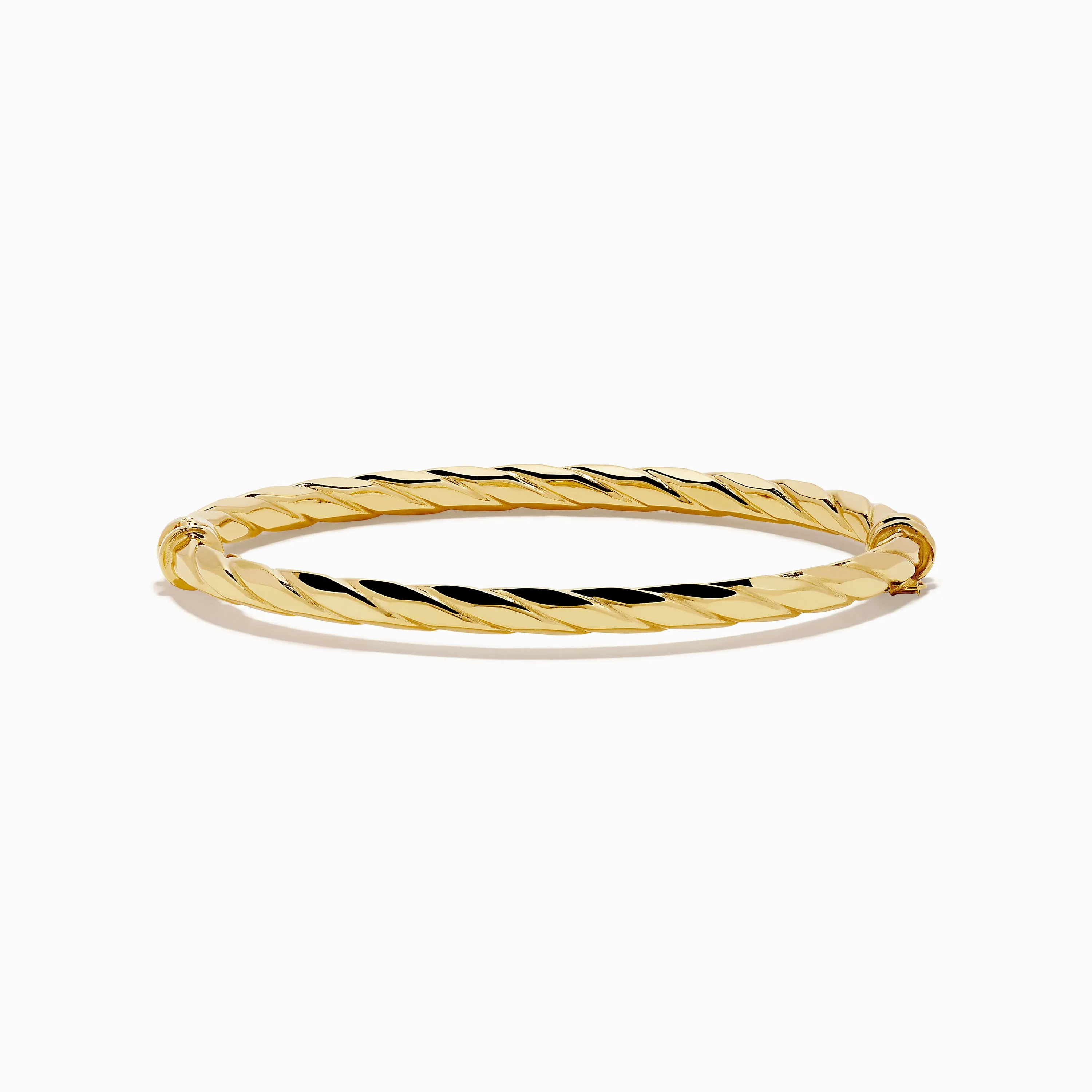 14K Yellow Gold Hammered Hinge Bangle sold by Effy