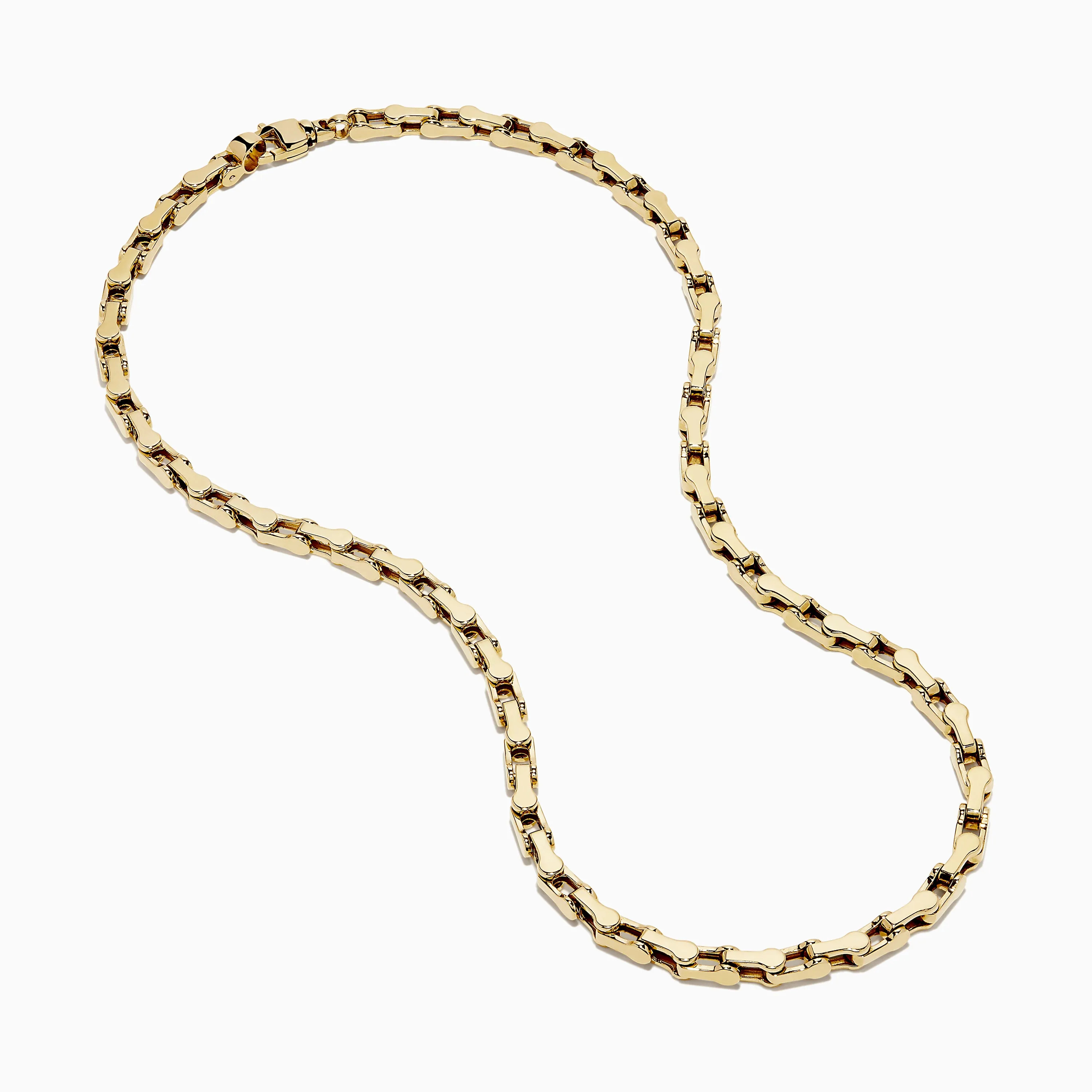 Men's 14K Yellow Gold 5mm Guage Railroad Cycle Chain Necklace sold by Effy product image thumbnail 2