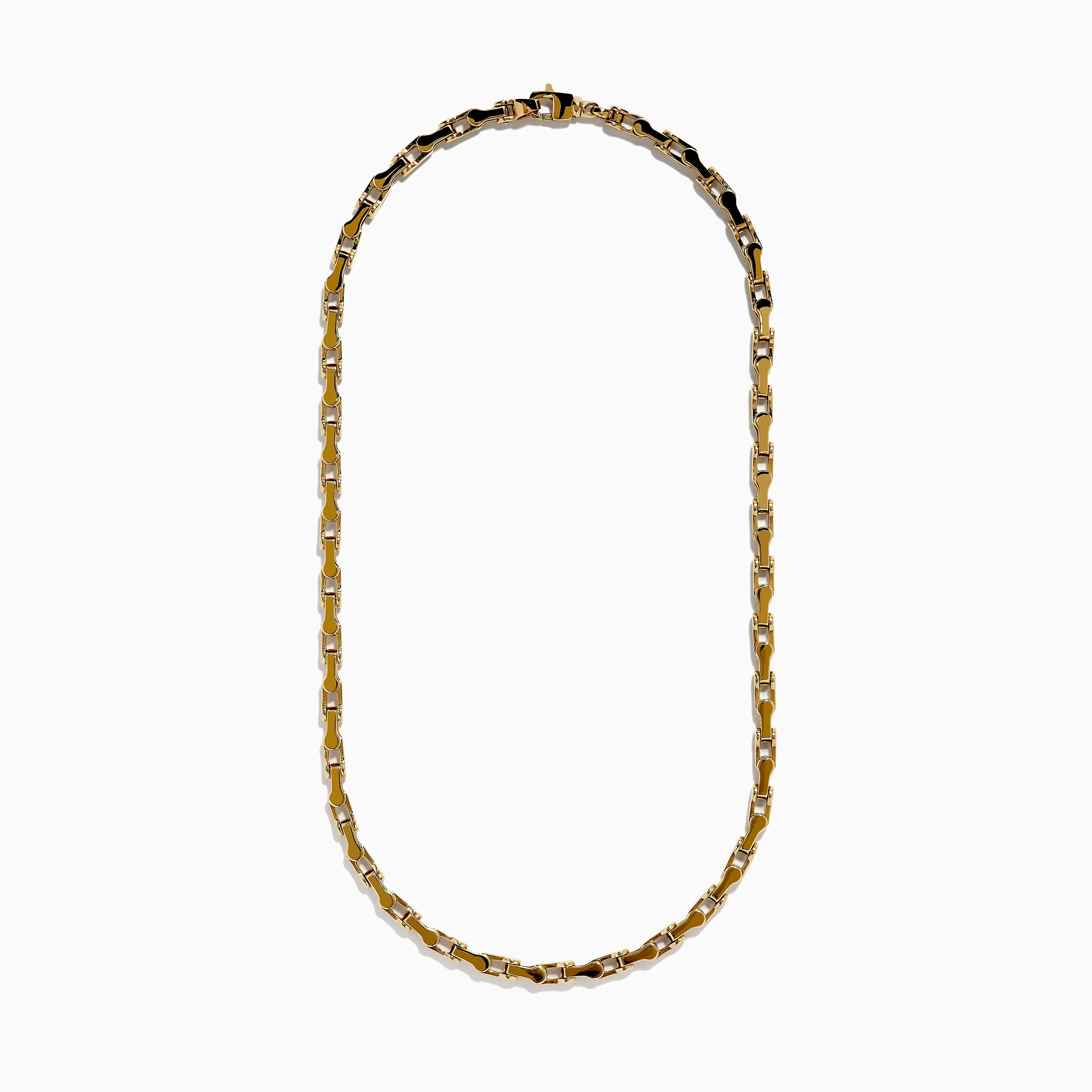 Men's 14K Yellow Gold 5mm Guage Railroad Cycle Chain Necklace sold by Effy product image thumbnail 3