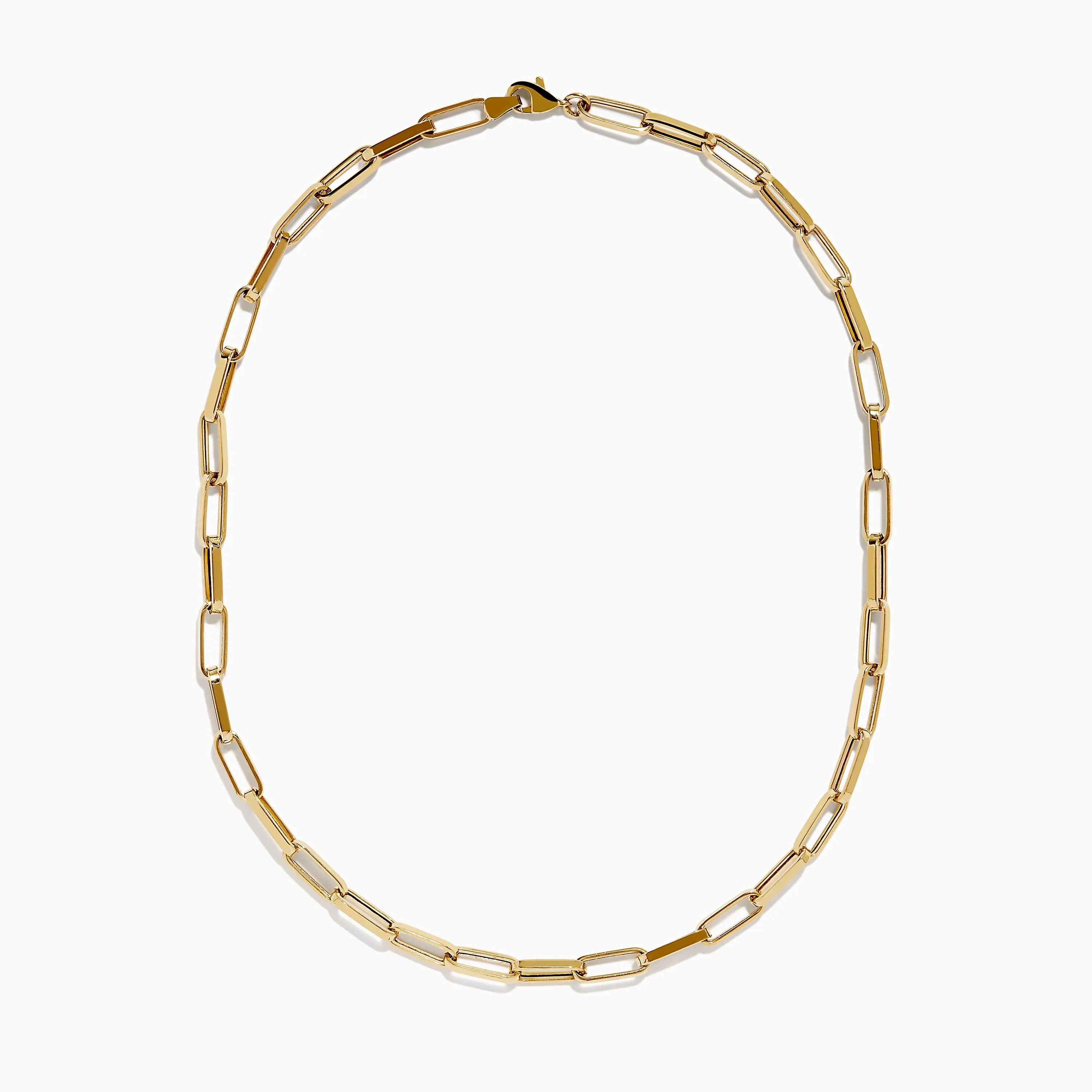 14K Yellow Gold Hollow Paperclip Necklace sold by Effy product image thumbnail 3