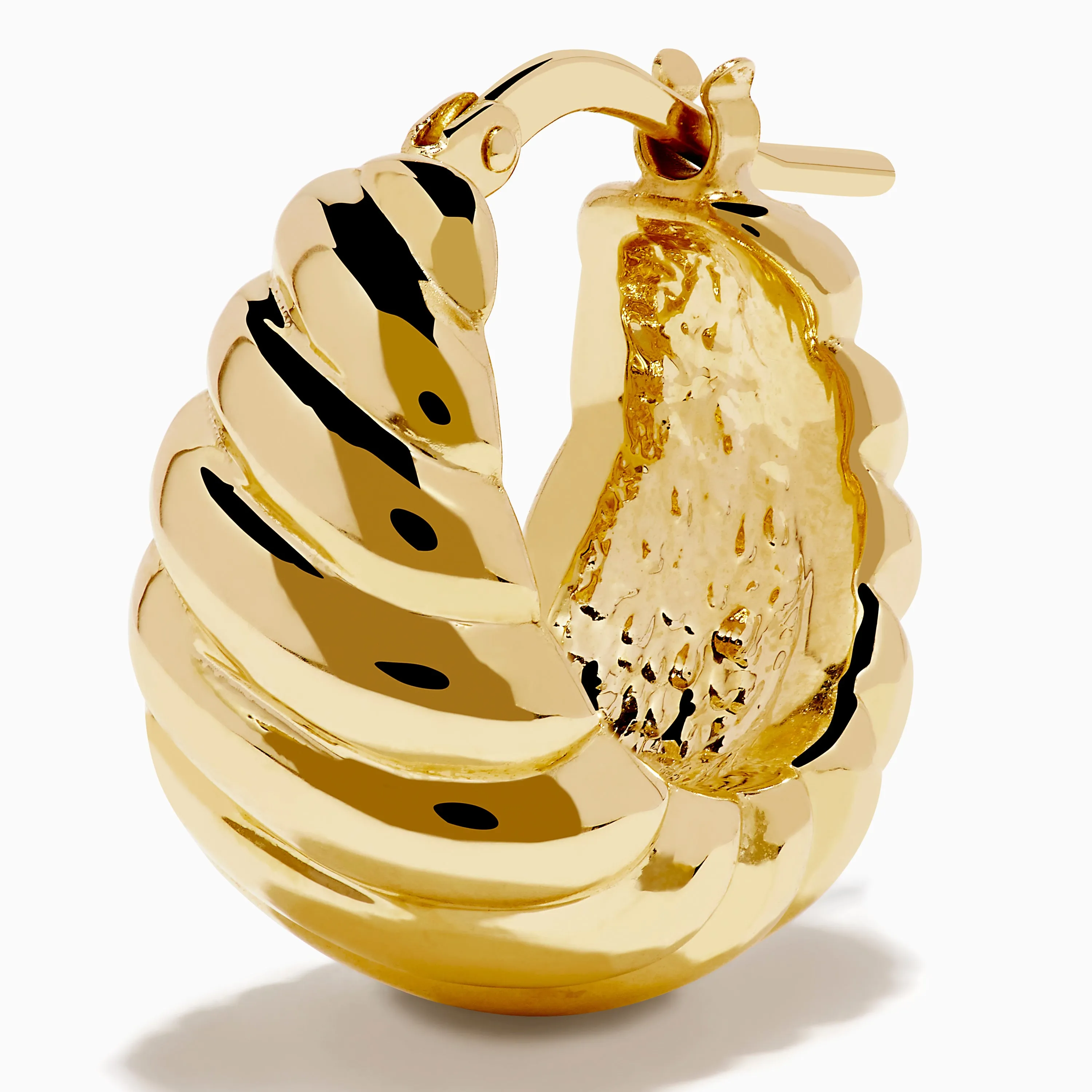 14K Yellow Gold Graduated Design Huggie Earrings sold by Effy product image thumbnail 2