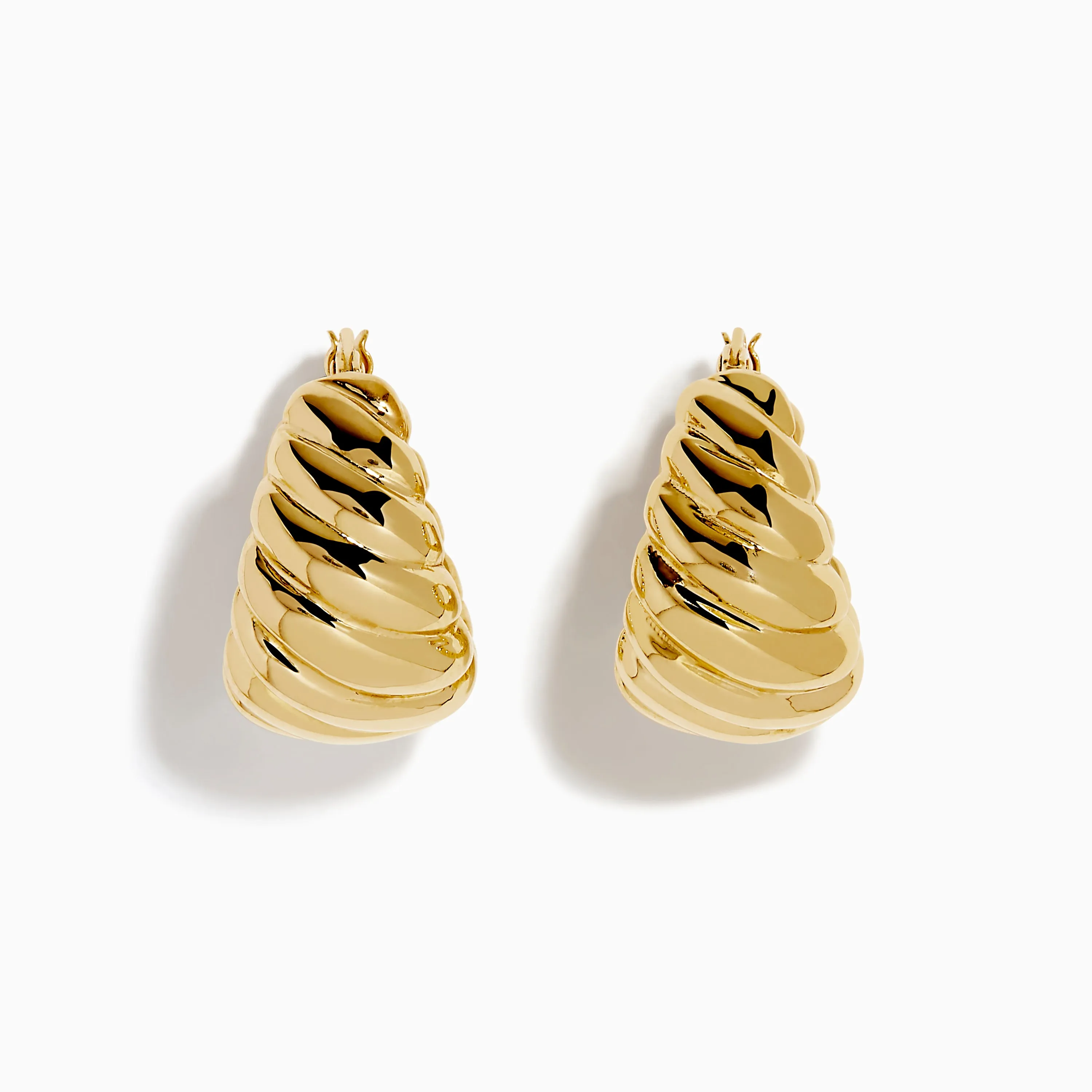 14K Yellow Gold Graduated Design Huggie Earrings sold by Effy