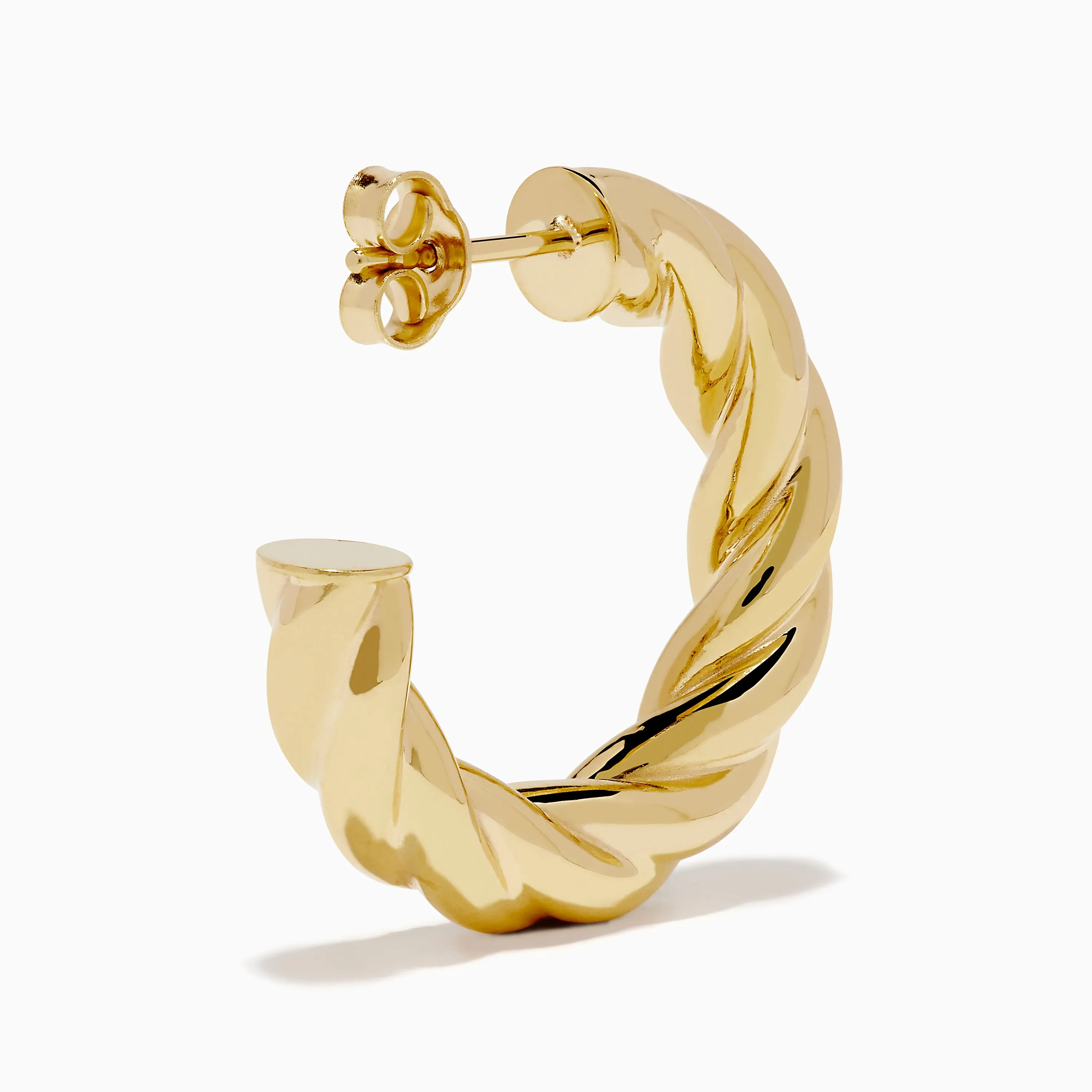 14K Yellow Gold Twist Hoop Earrings sold by Effy product image thumbnail 4