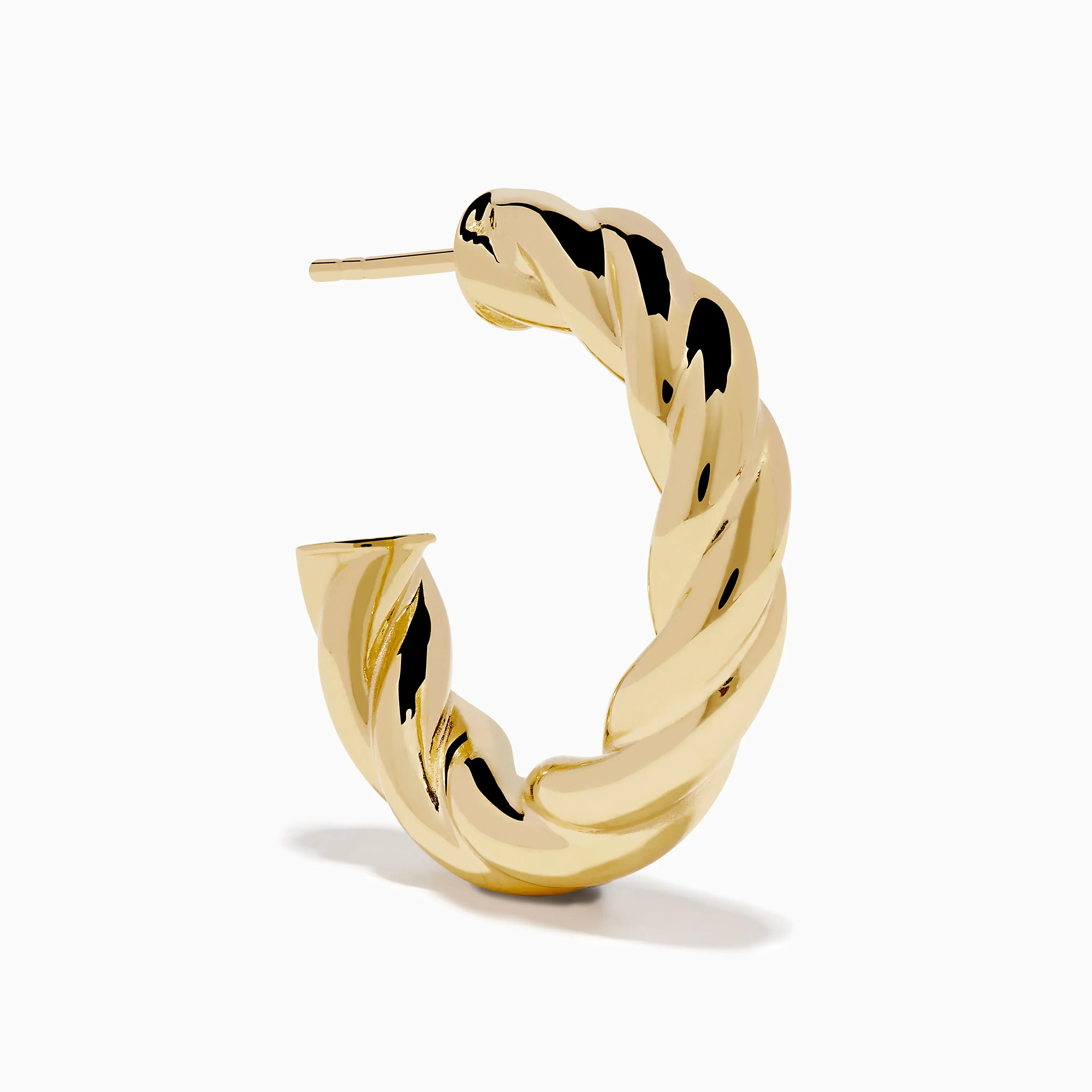 14K Yellow Gold Twist Hoop Earrings sold by Effy product image thumbnail 3