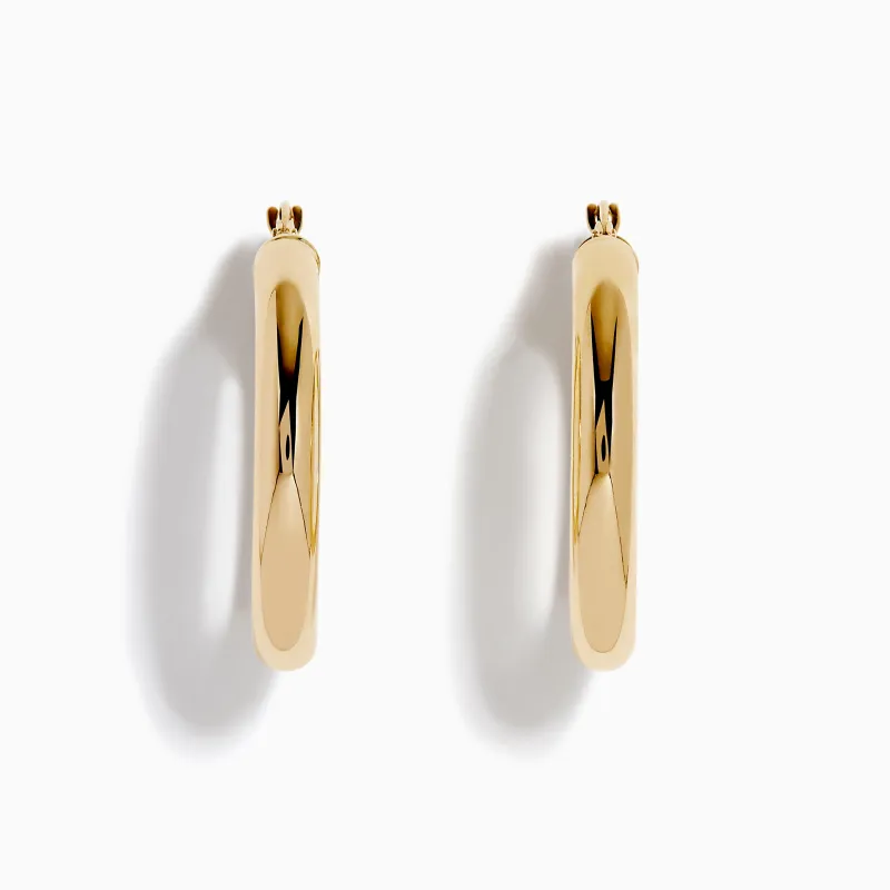 14K Yellow Gold Tube Hoop Earrings sold by Effy