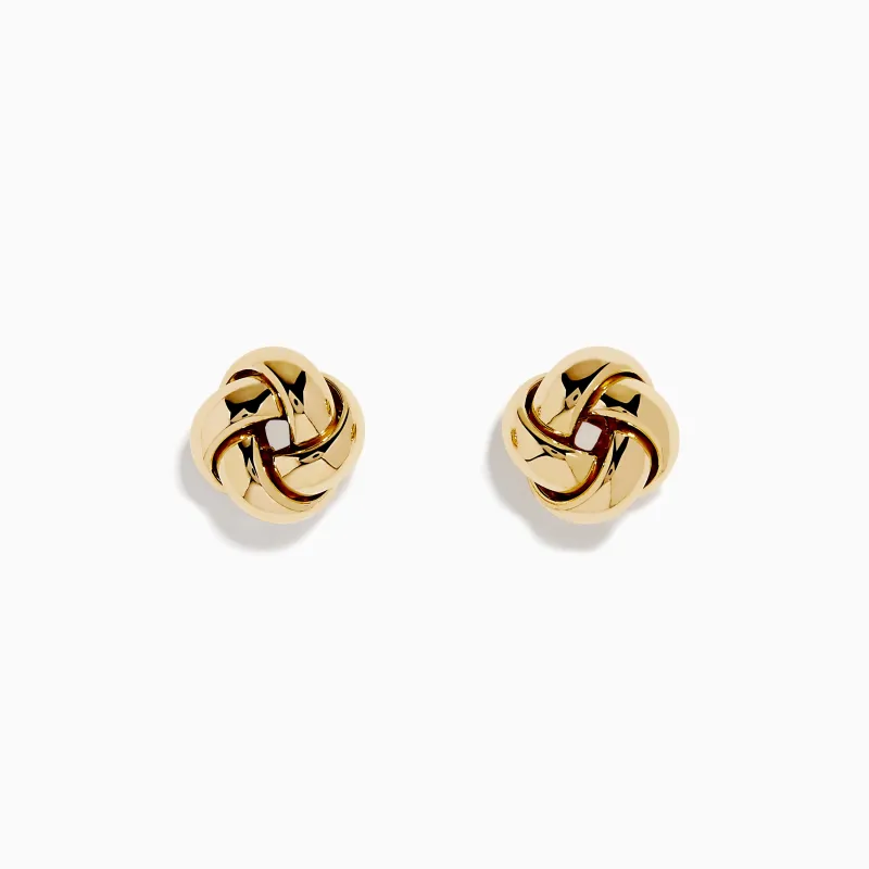 14K Yellow Gold Love Knot Stud Earrings sold by Effy