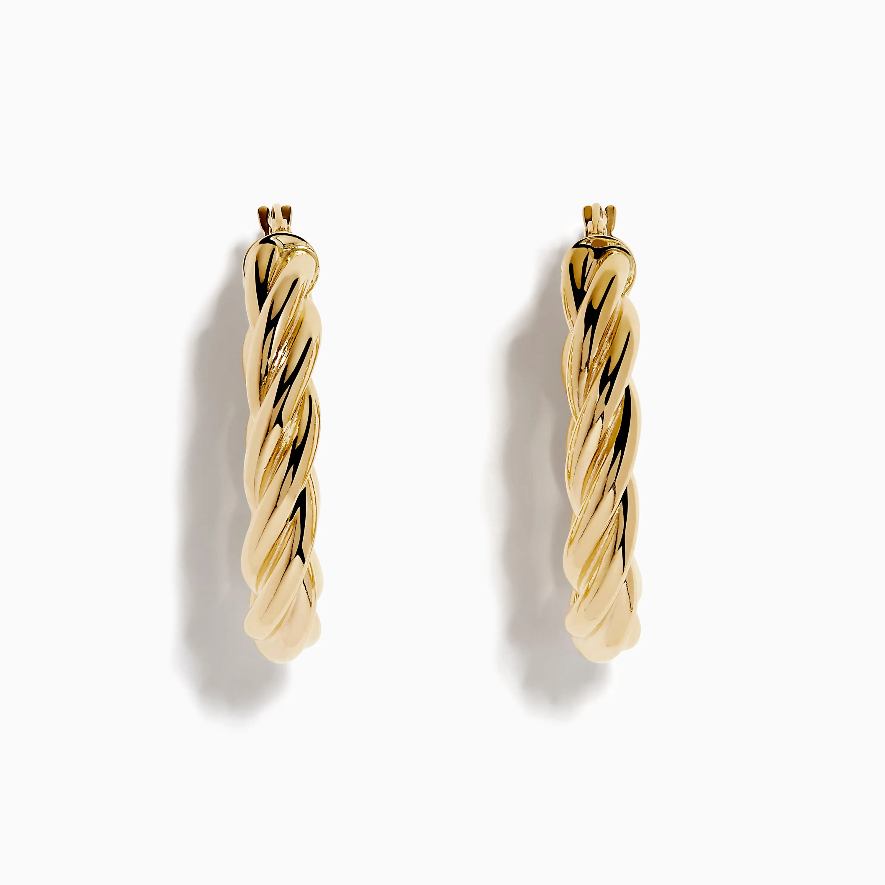14K Yellow Gold Twist Tube Oblong Earrings sold by Effy