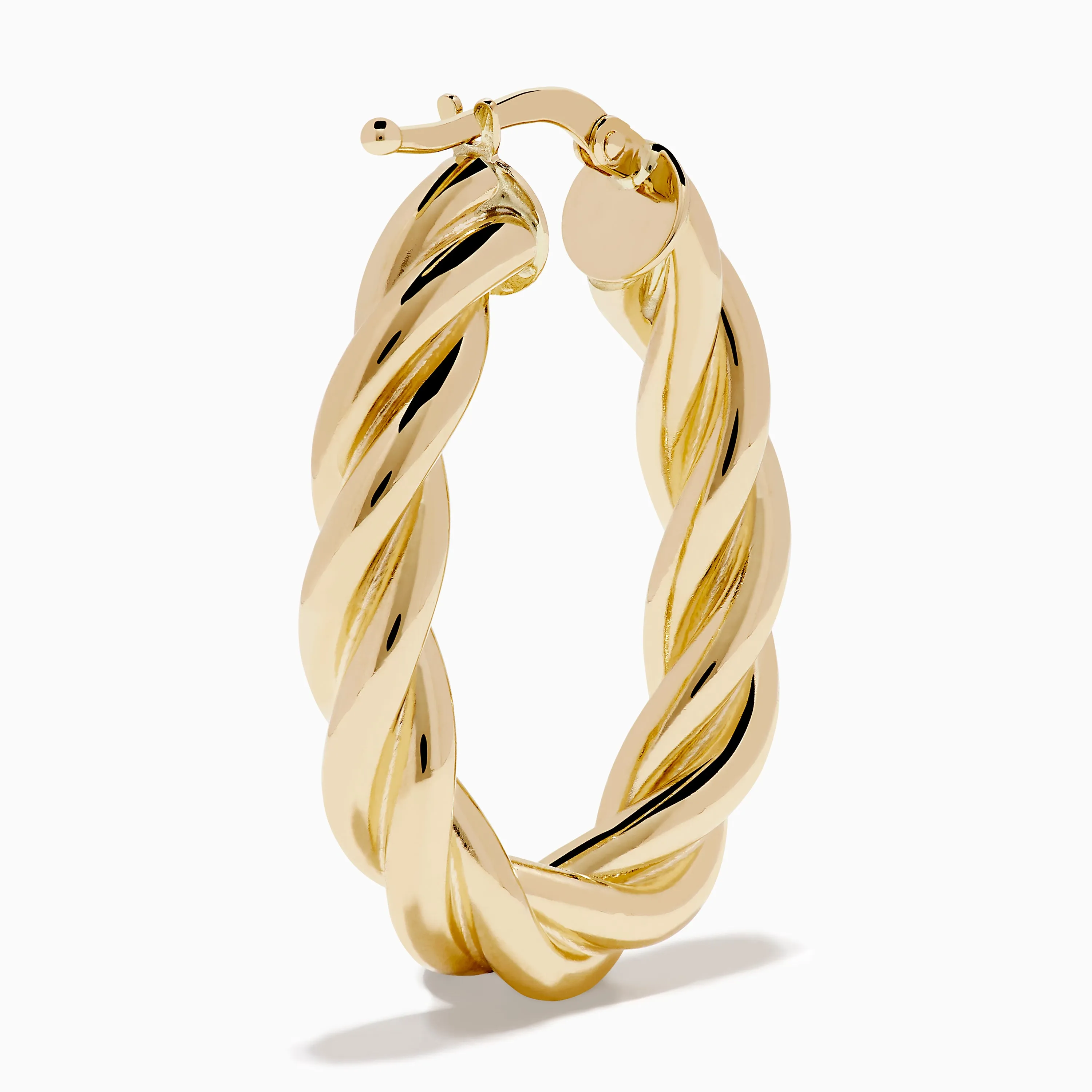 14K Yellow Gold Twist Tube Oblong Earrings sold by Effy product image thumbnail 4