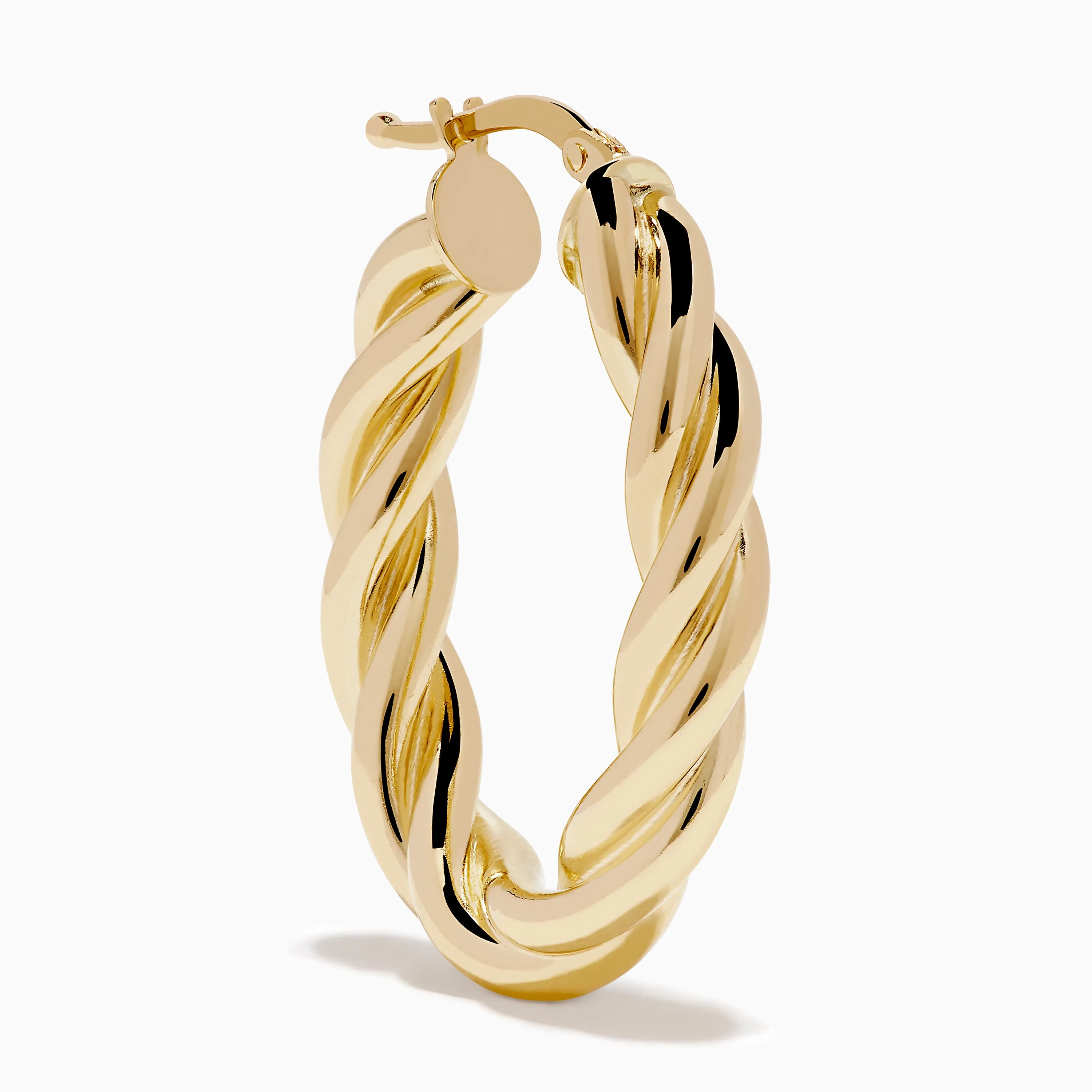14K Yellow Gold Twist Tube Oblong Earrings sold by Effy product image thumbnail 3