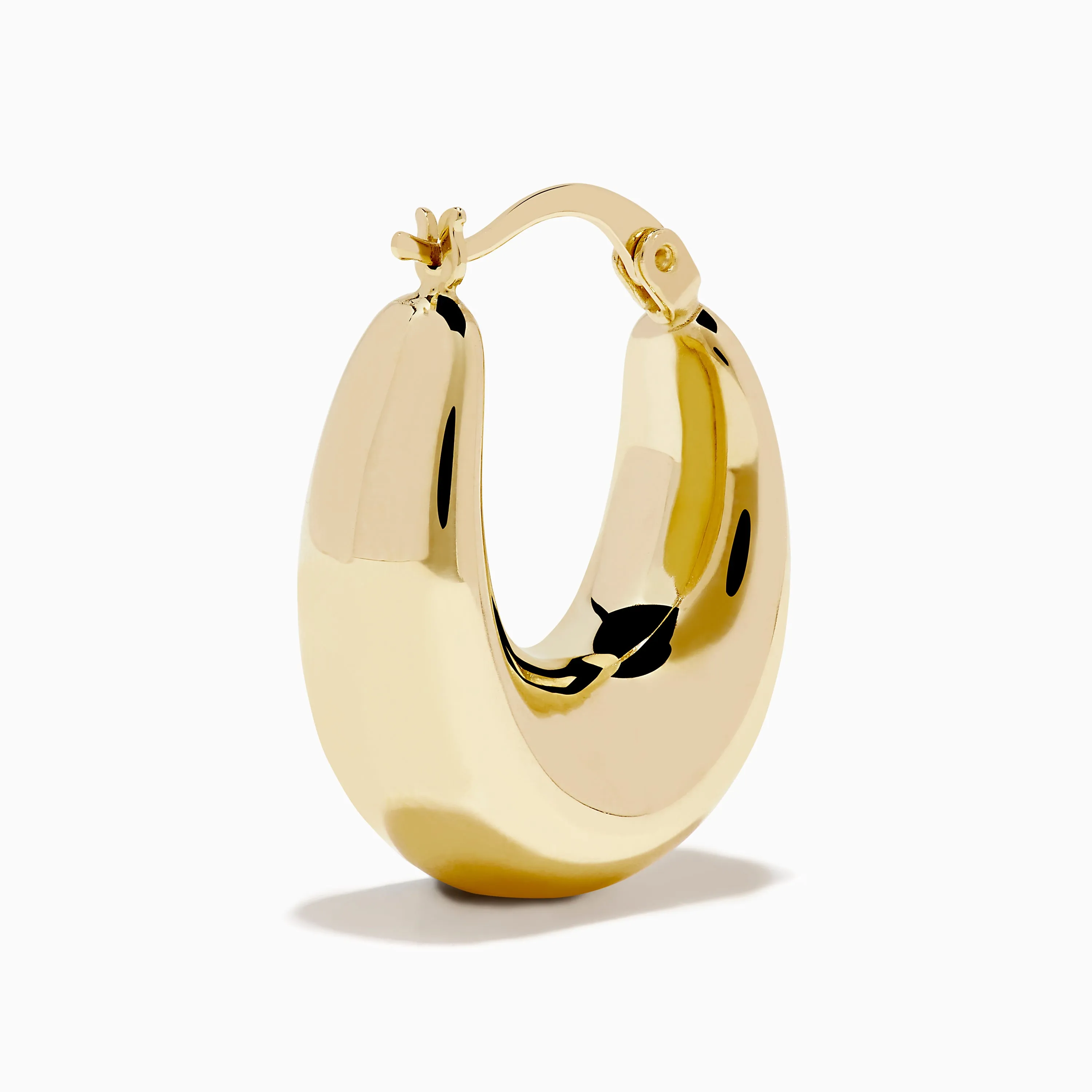 14K Yellow Gold Graduated Chunky Oval Hoop Earrings sold by Effy product image thumbnail 4