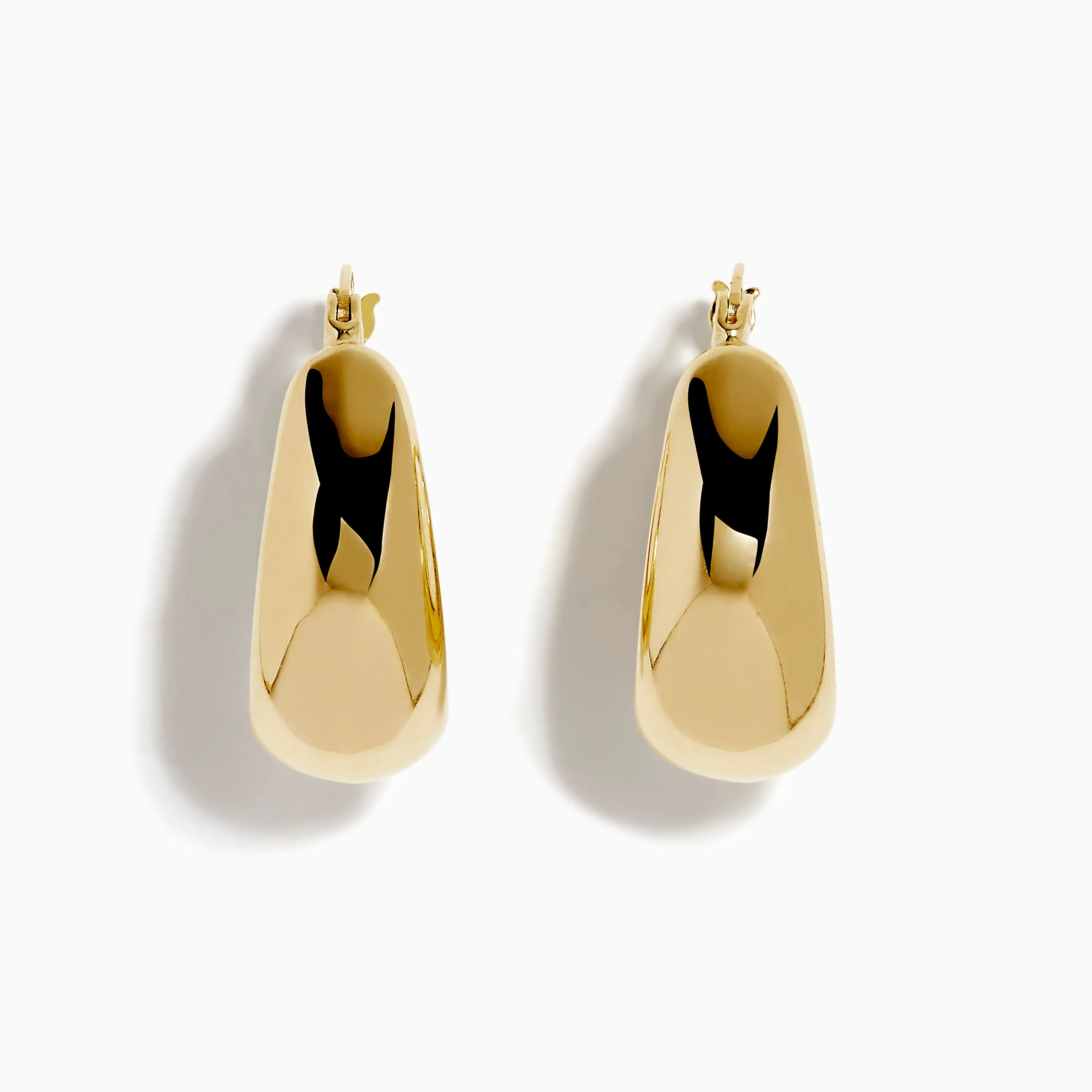 14K Yellow Gold Graduated Chunky Oval Hoop Earrings sold by Effy