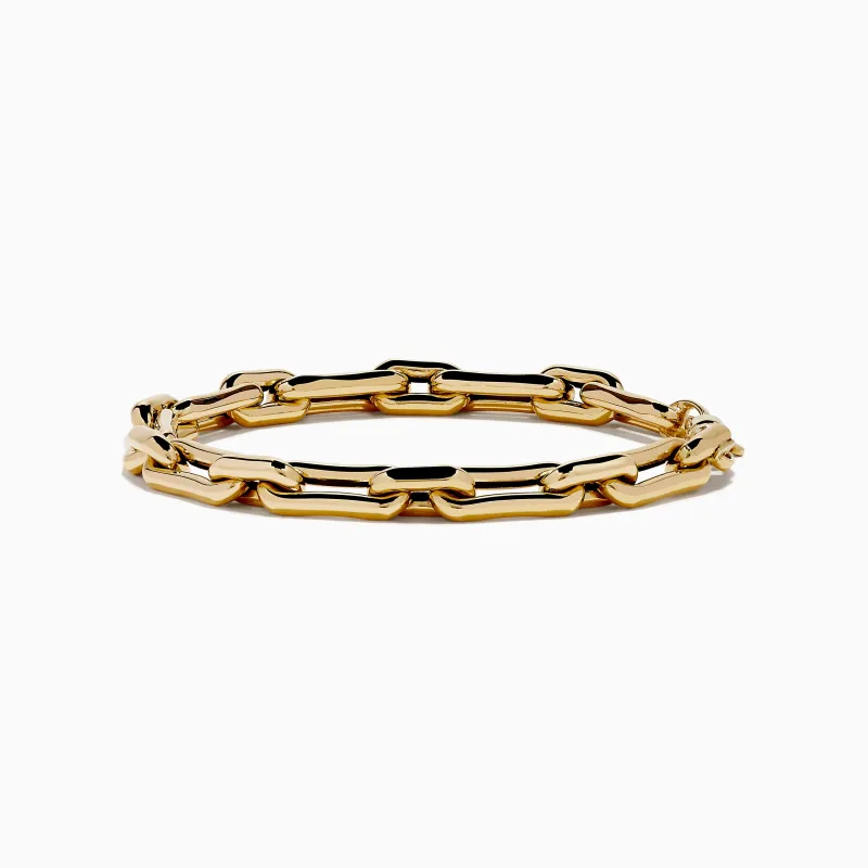 14K Yellow Gold Hollow Oval Link Bracelet sold by Effy