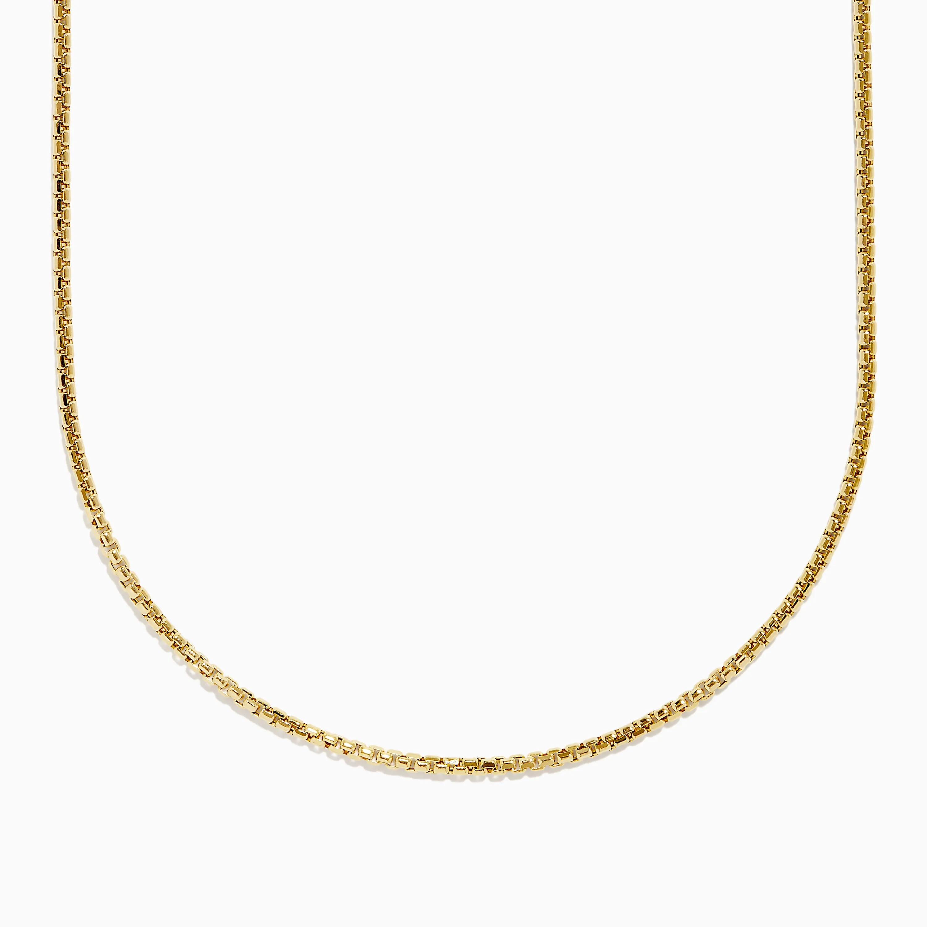 Men's 14K Yellow Gold Hollow Round Box 20" Necklace sold by Effy