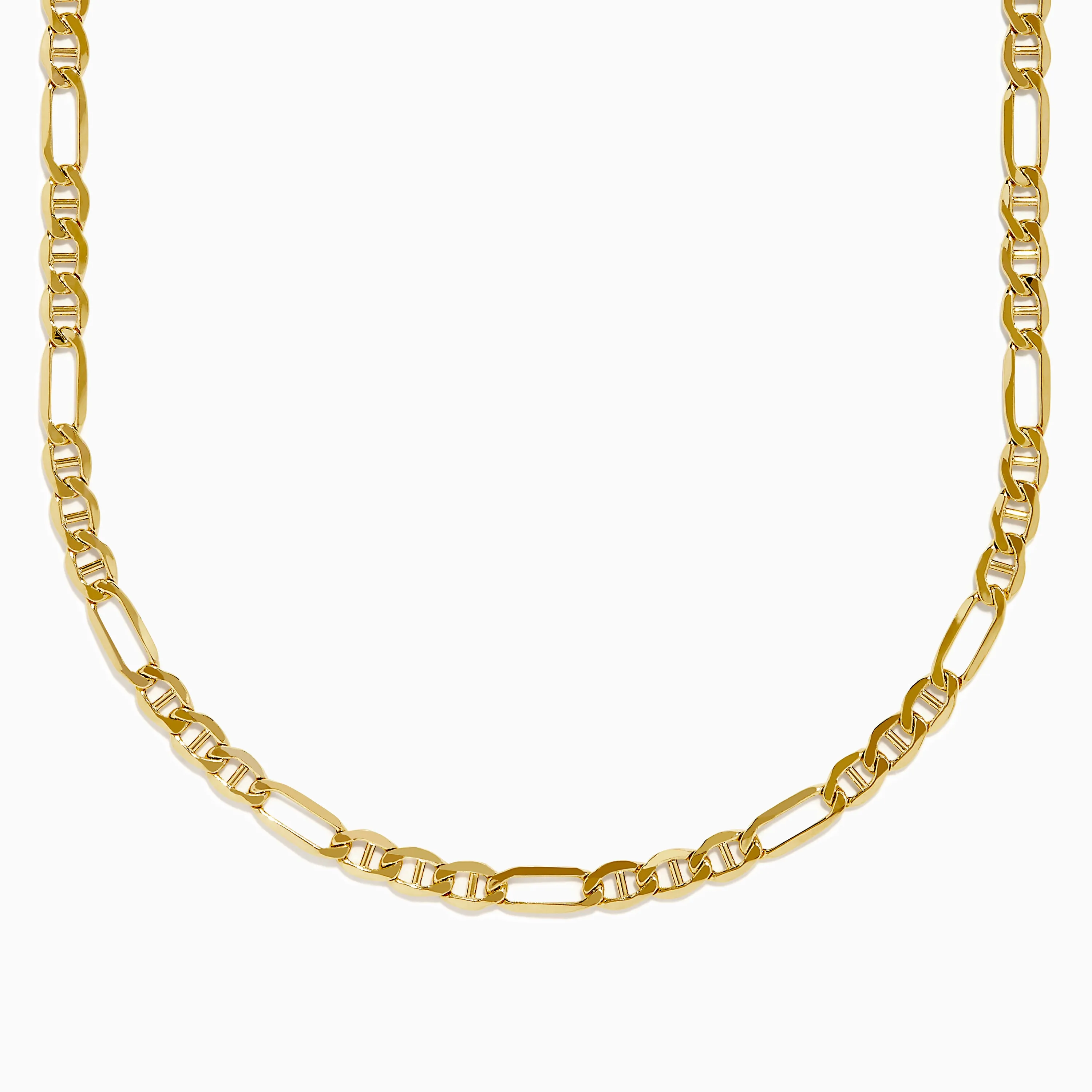 14K Yellow Gold Hollow Figaro Necklace sold by Effy