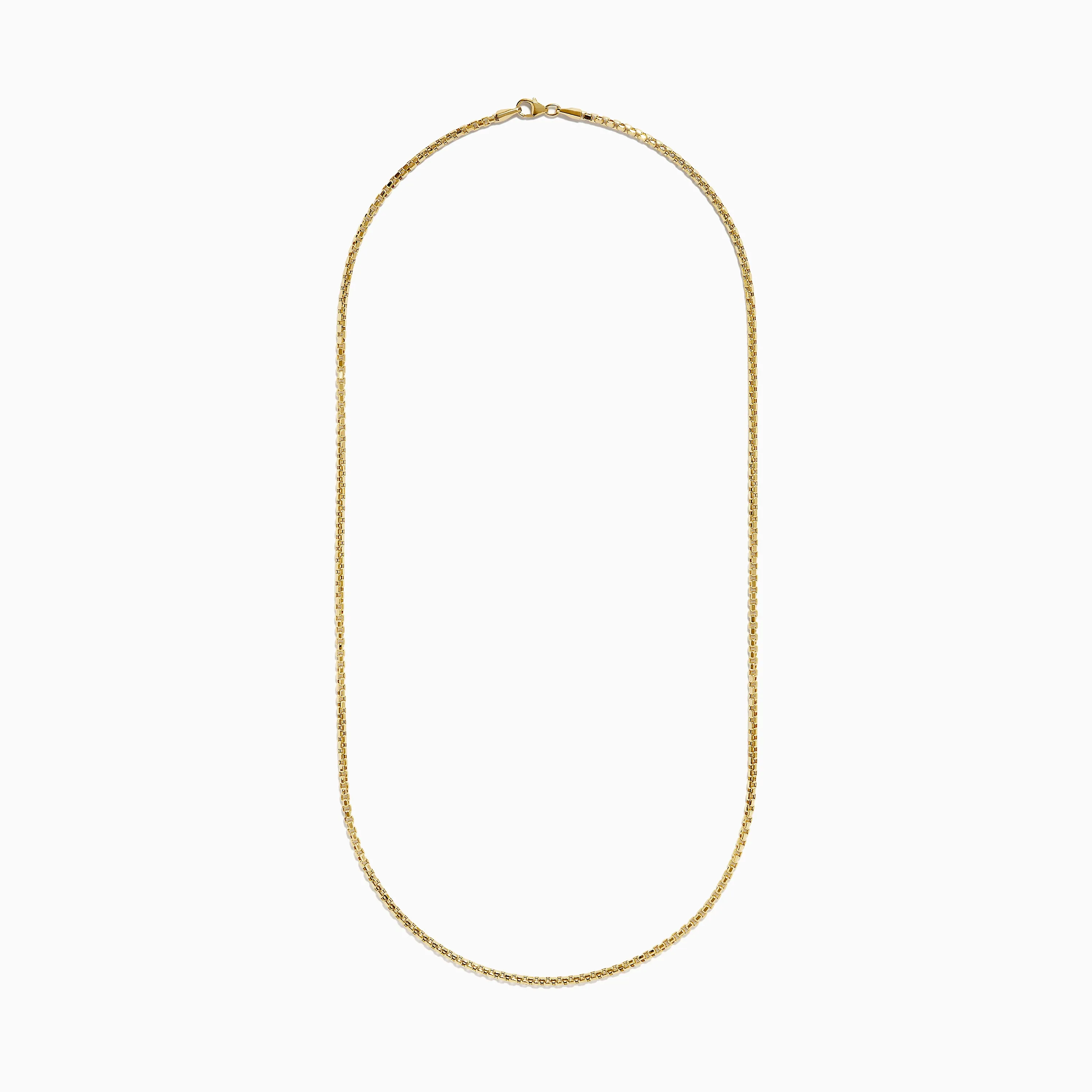 Men's 14K Yellow Gold Hollow Box Chain 100 Guage Necklace sold by Effy product image thumbnail 3