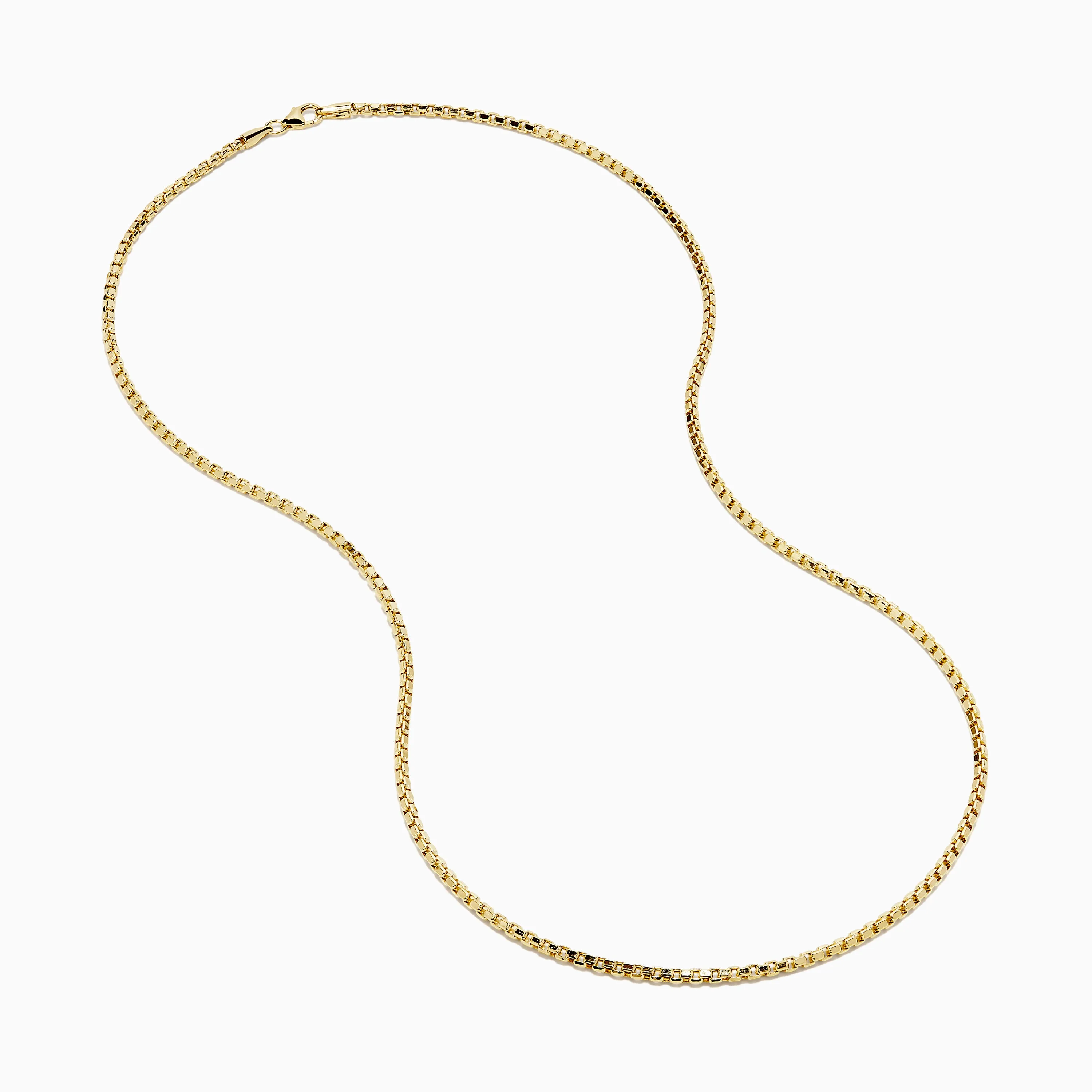 Men's 14K Yellow Gold Hollow Box Chain 100 Guage Necklace sold by Effy product image thumbnail 2