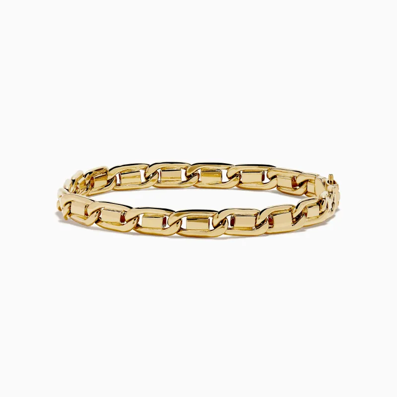 Men's 14K Yellow Gold Mariner Chain Bracelet sold by Effy