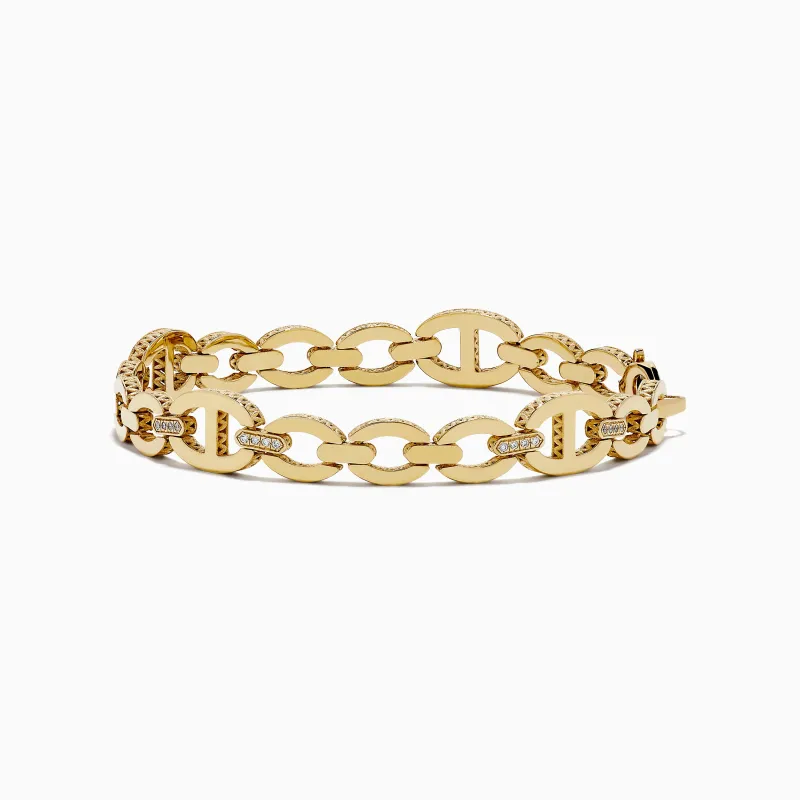 D'Oro 14K Yellow Gold Diamond Bracelet sold by Effy