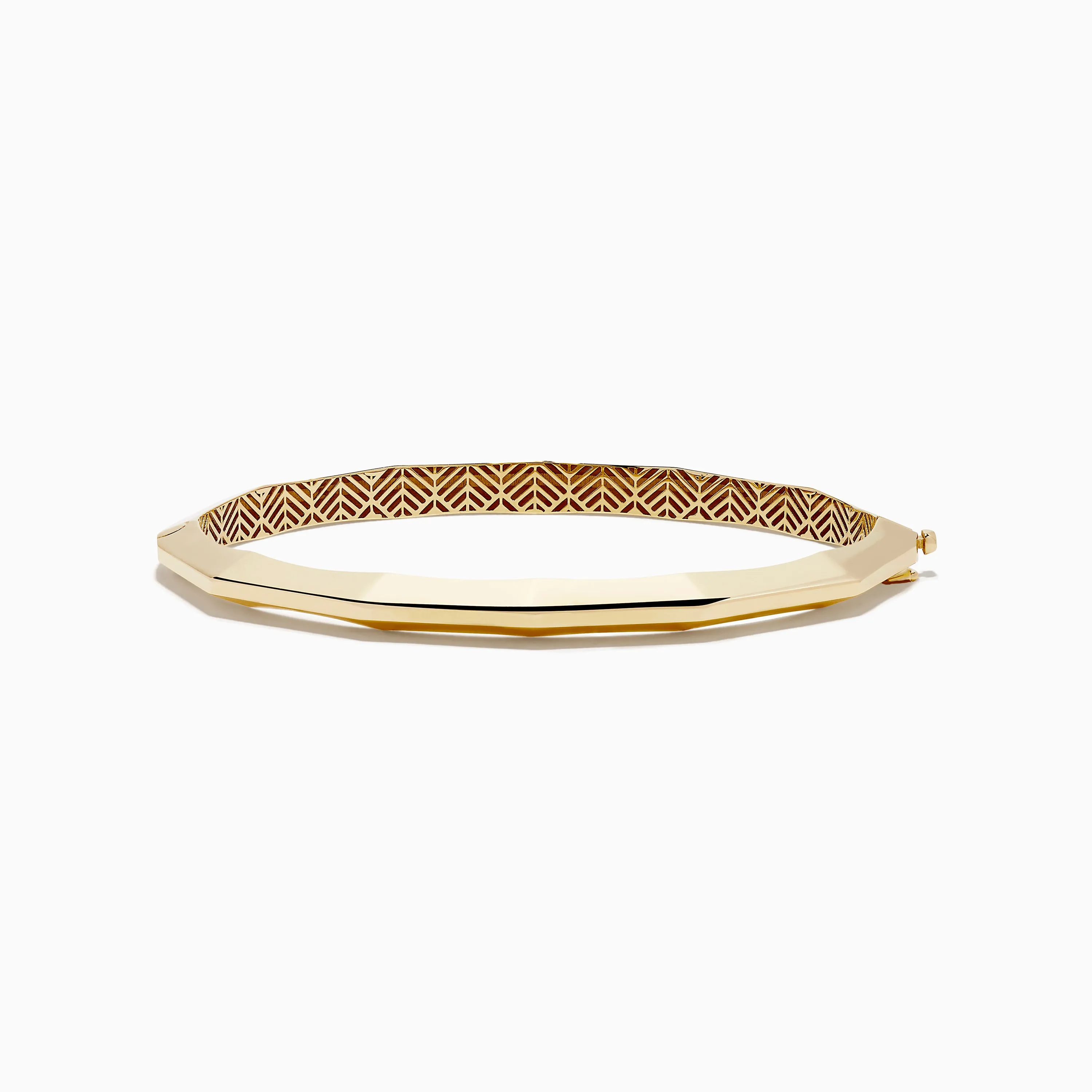 14K Yellow Gold Bamboo Design with Hinge Bracelet sold by Effy