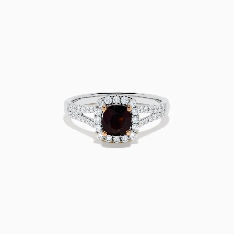 18K White Gold GIA Certified Alexandrite and Diamond Ring sold by Effy